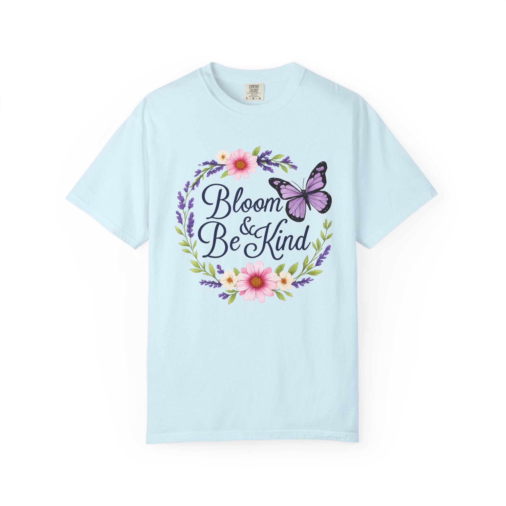 Bloom & Be Kind - Floral Wreath Butterfly Tee