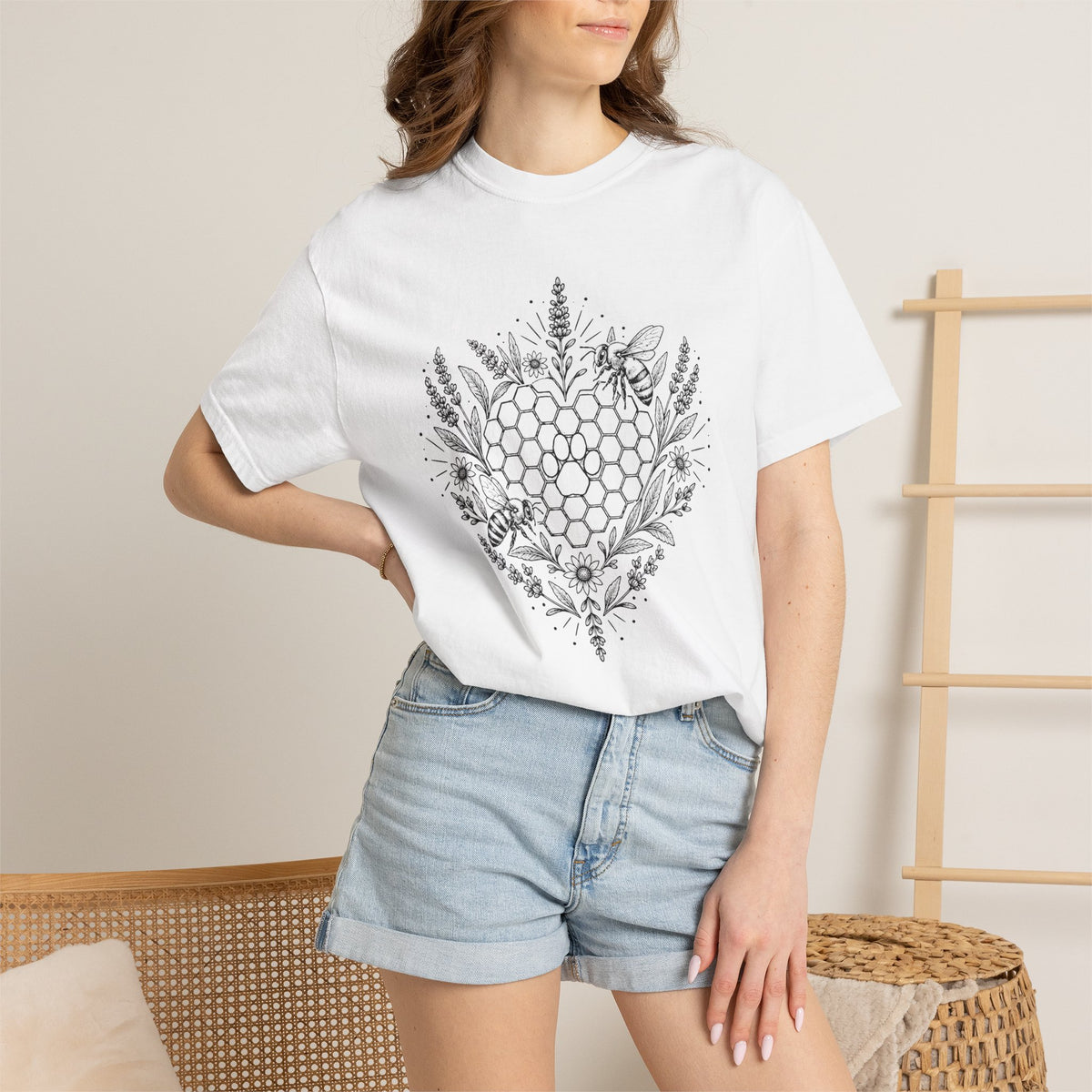Bee Paw T-Shirt — Garment-Dyed Cotton