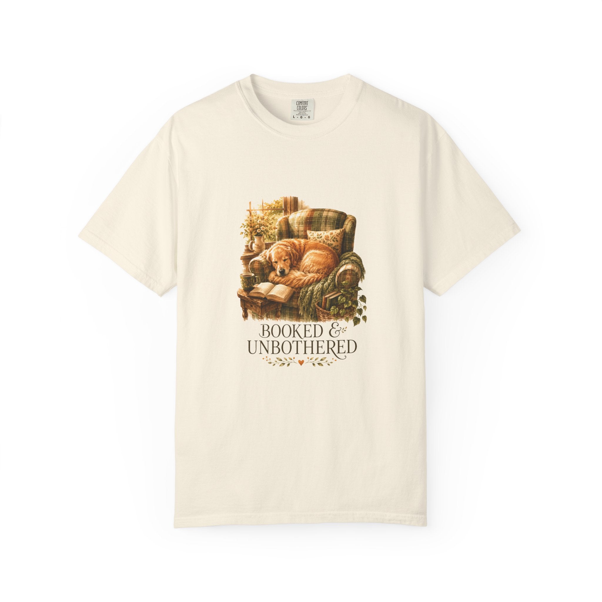 Dogs Books and Peace reading dog shirt lifestyle mockup