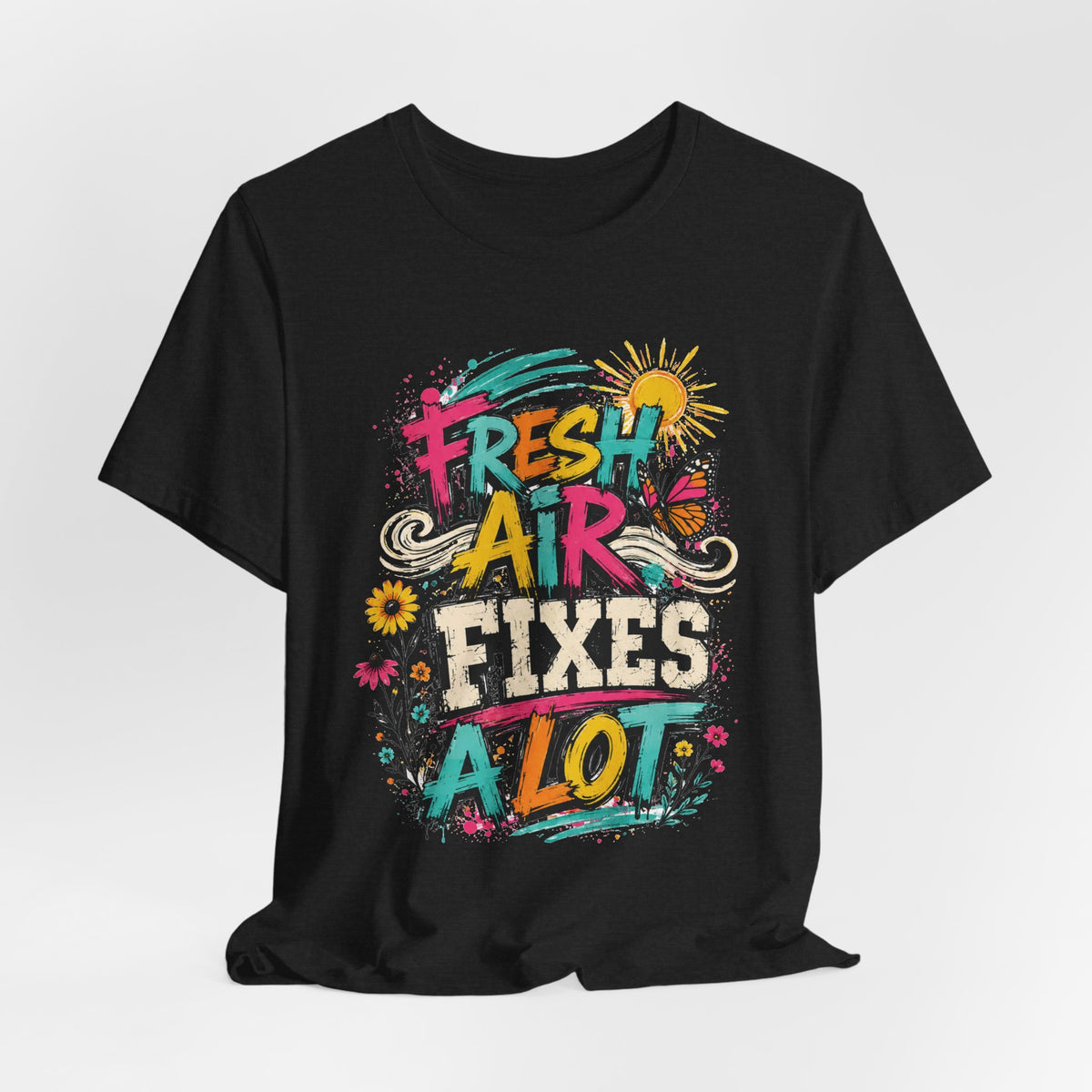 Fresh Air Fixes a Lot T-Shirt — Garment-Dyed Cotton