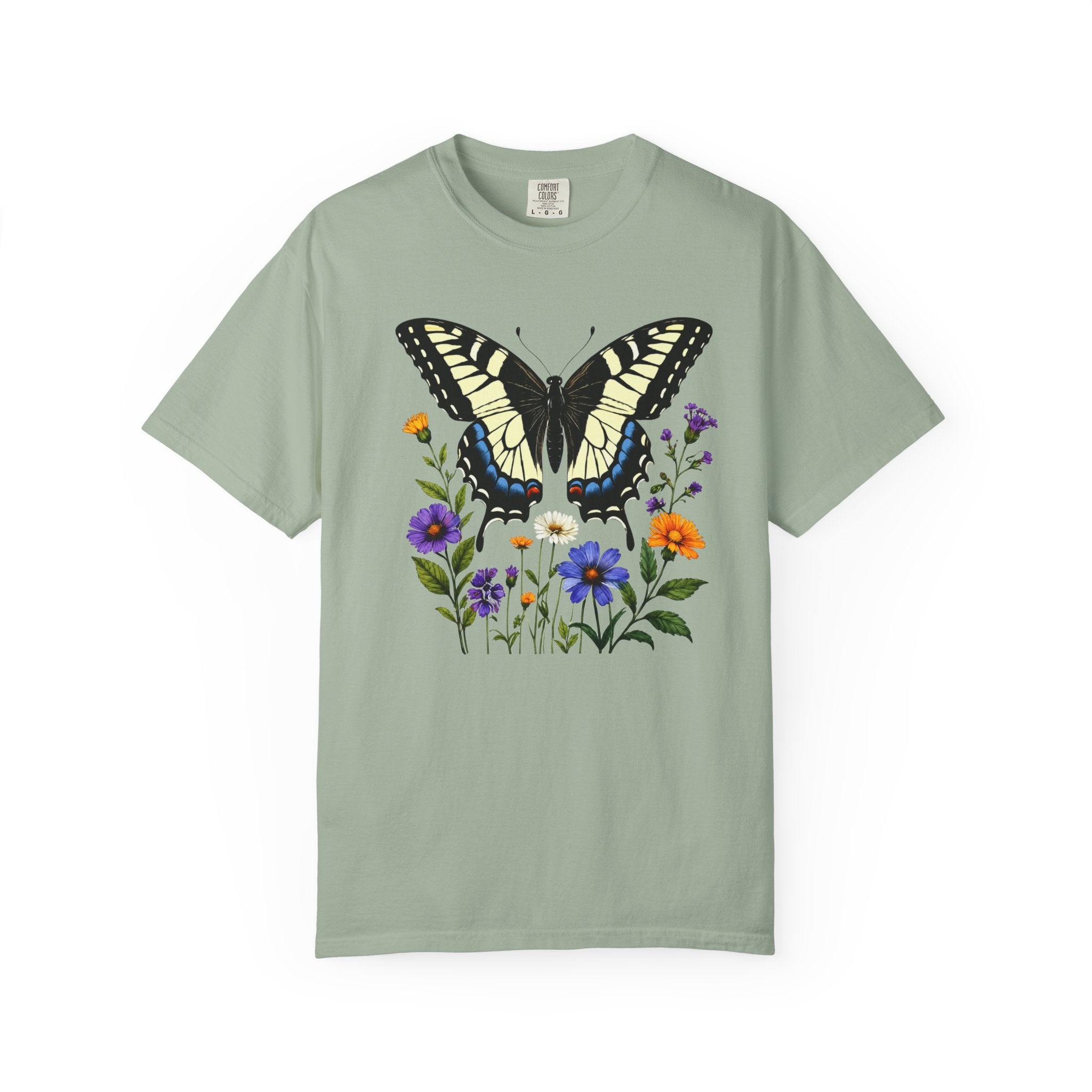Swallowtail & Wildflowers - Botanical Butterfly