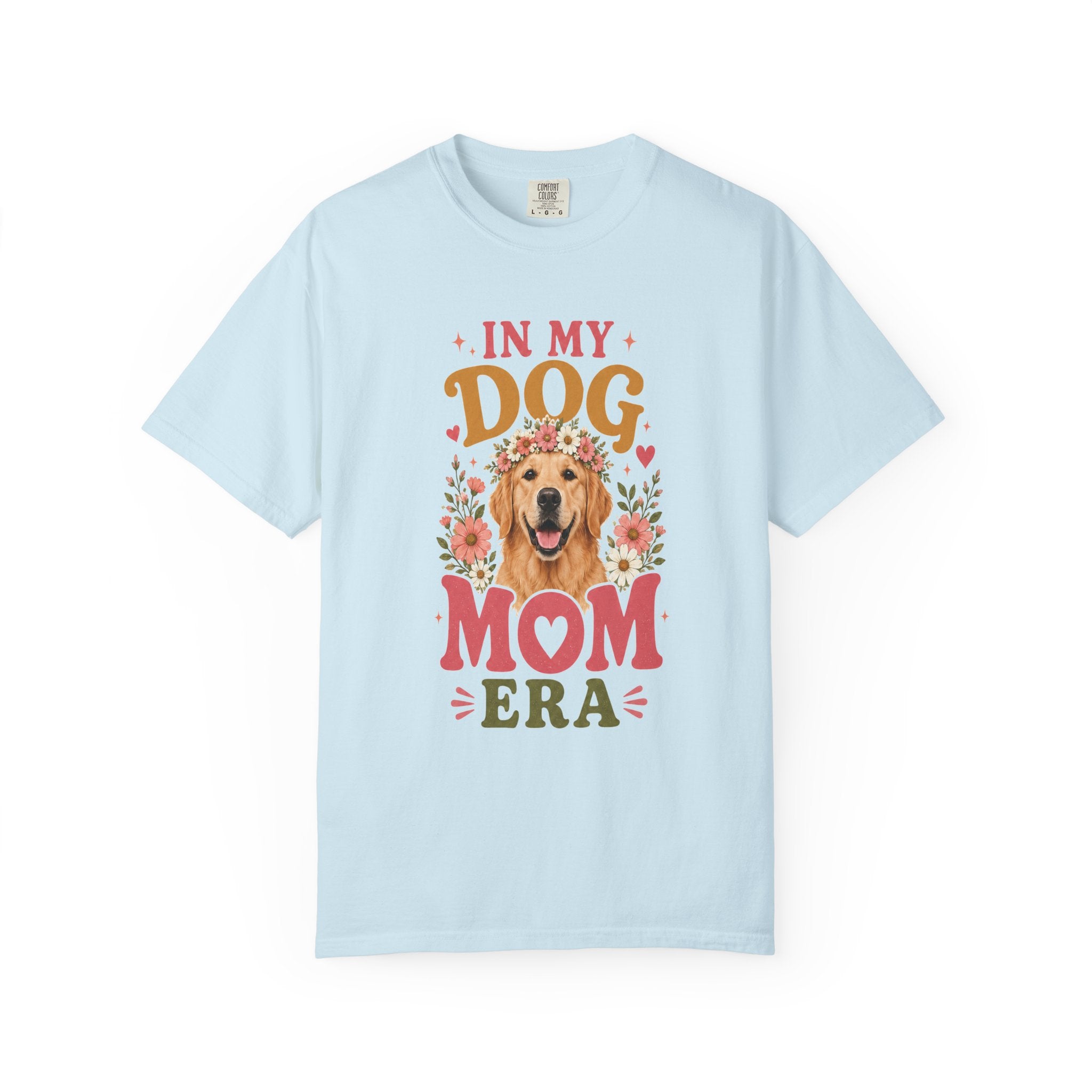 In My Dog Mom Era dog mom shirt on model