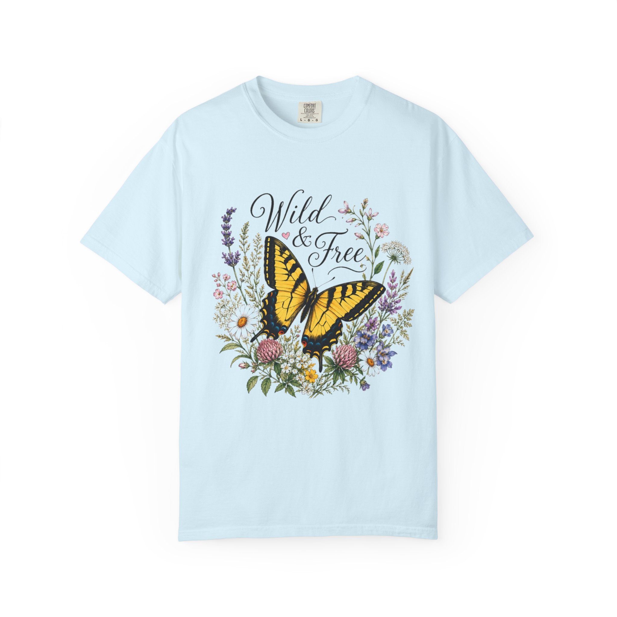 Wild & Free - Butterfly Wildflower Tee