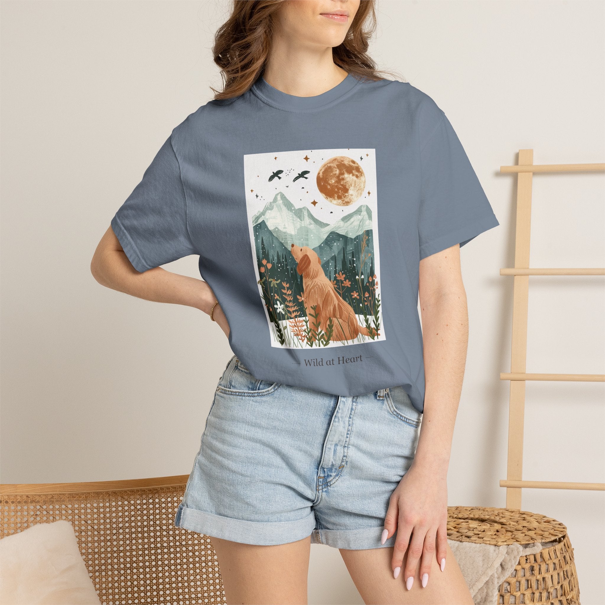 Wild at Heart - Folk Art Golden Retriever