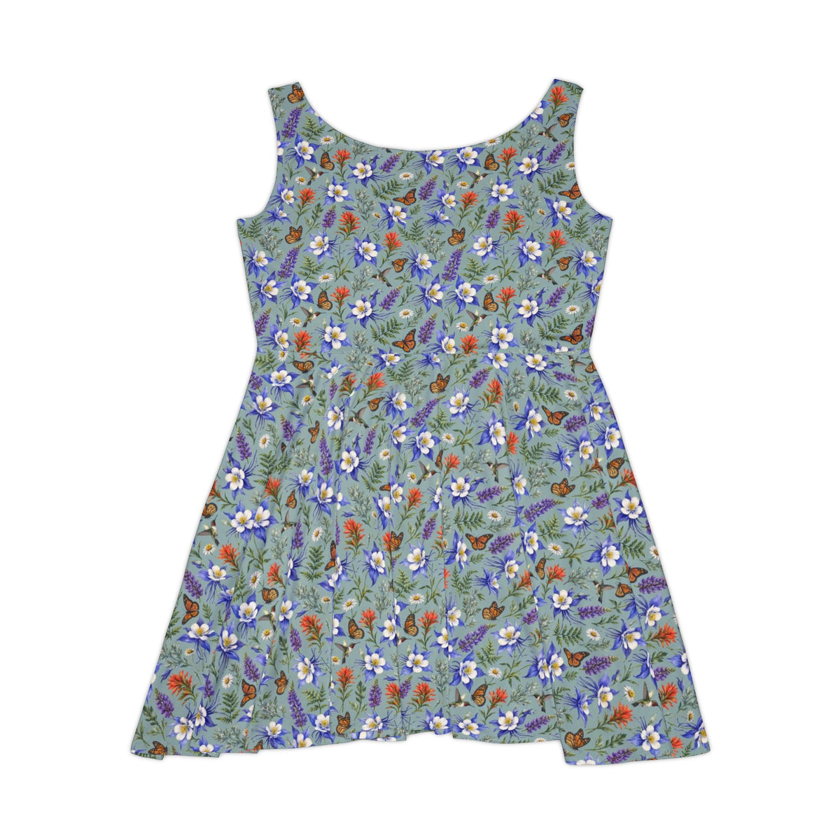 Alpine Meadow Watercolor Wildflower Dress