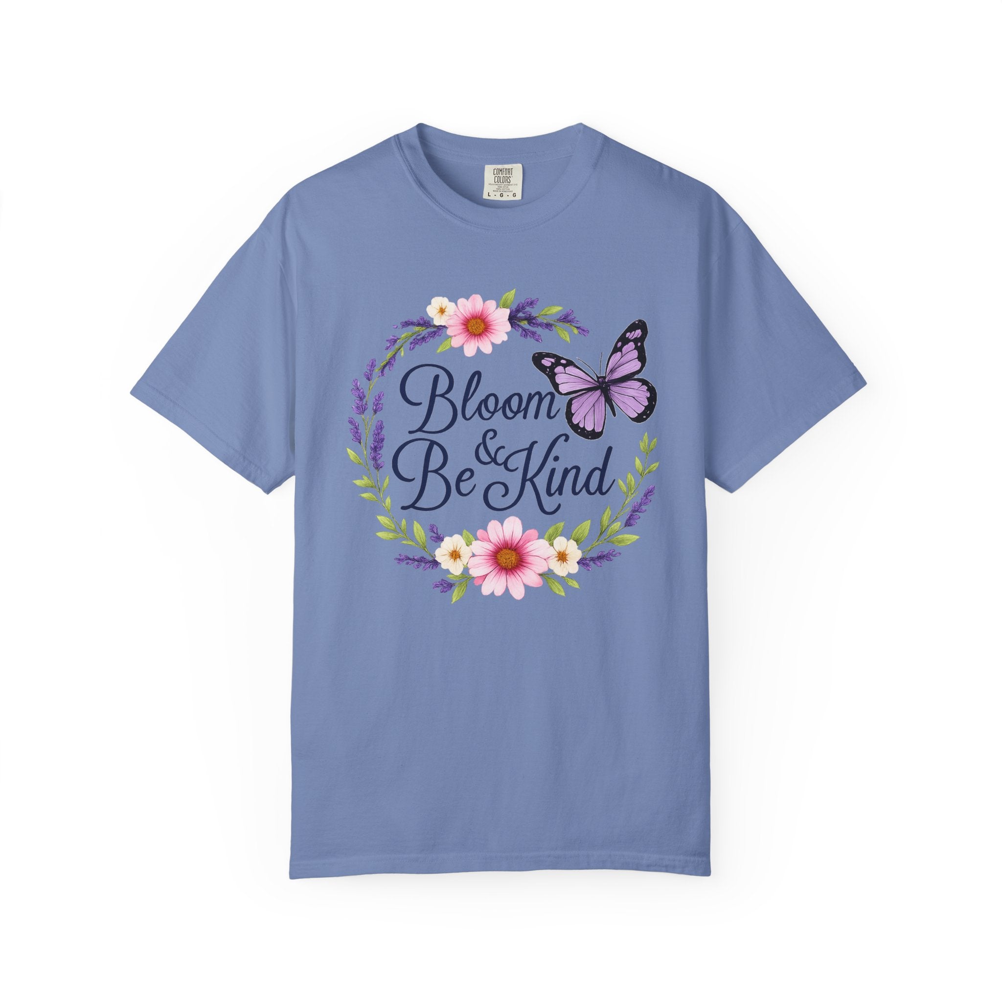 Bloom & Be Kind - Floral Wreath Butterfly Tee