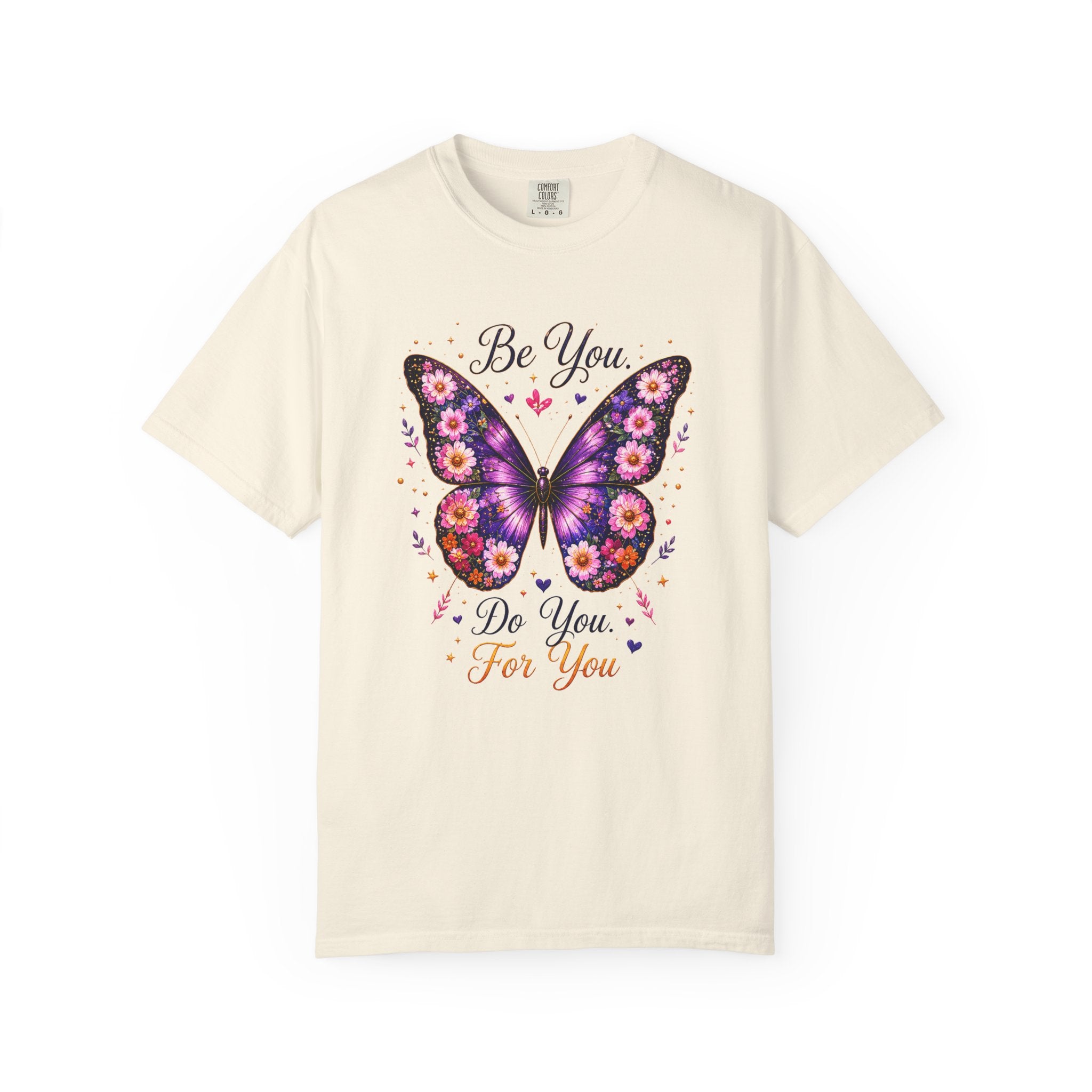 Be You Do You For You floral butterfly tee front view