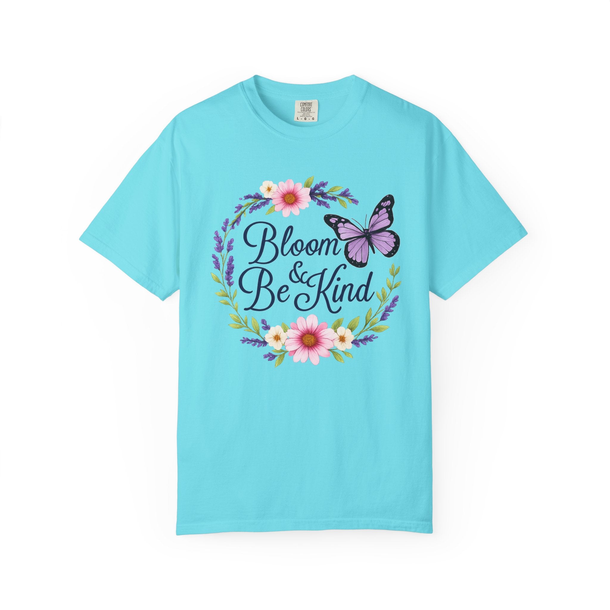 Bloom & Be Kind - Floral Wreath Butterfly Tee