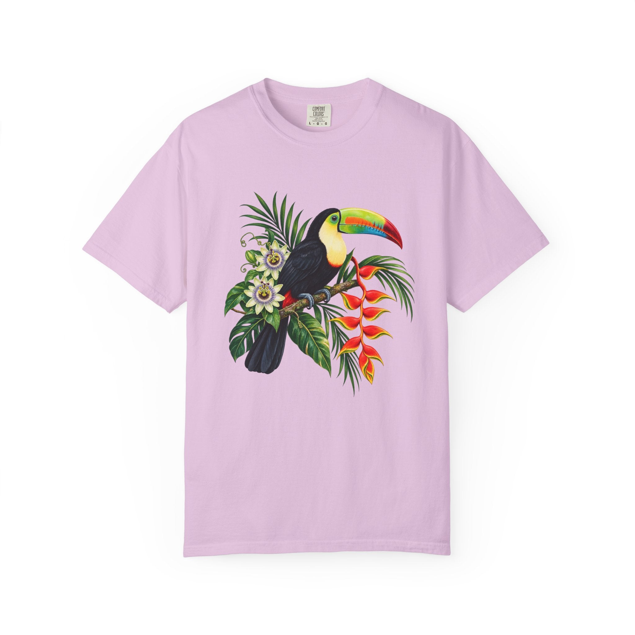 Toucan, Passionflower & Heliconia T-Shirt — Garment-Dyed Cotton