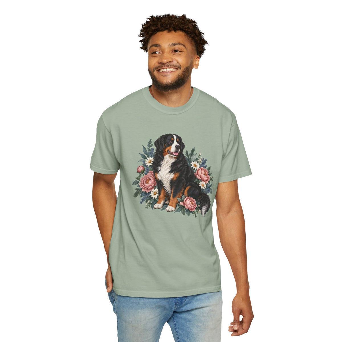 Bernese Mountain Dog T-Shirt — Gentle Giant in Bloom