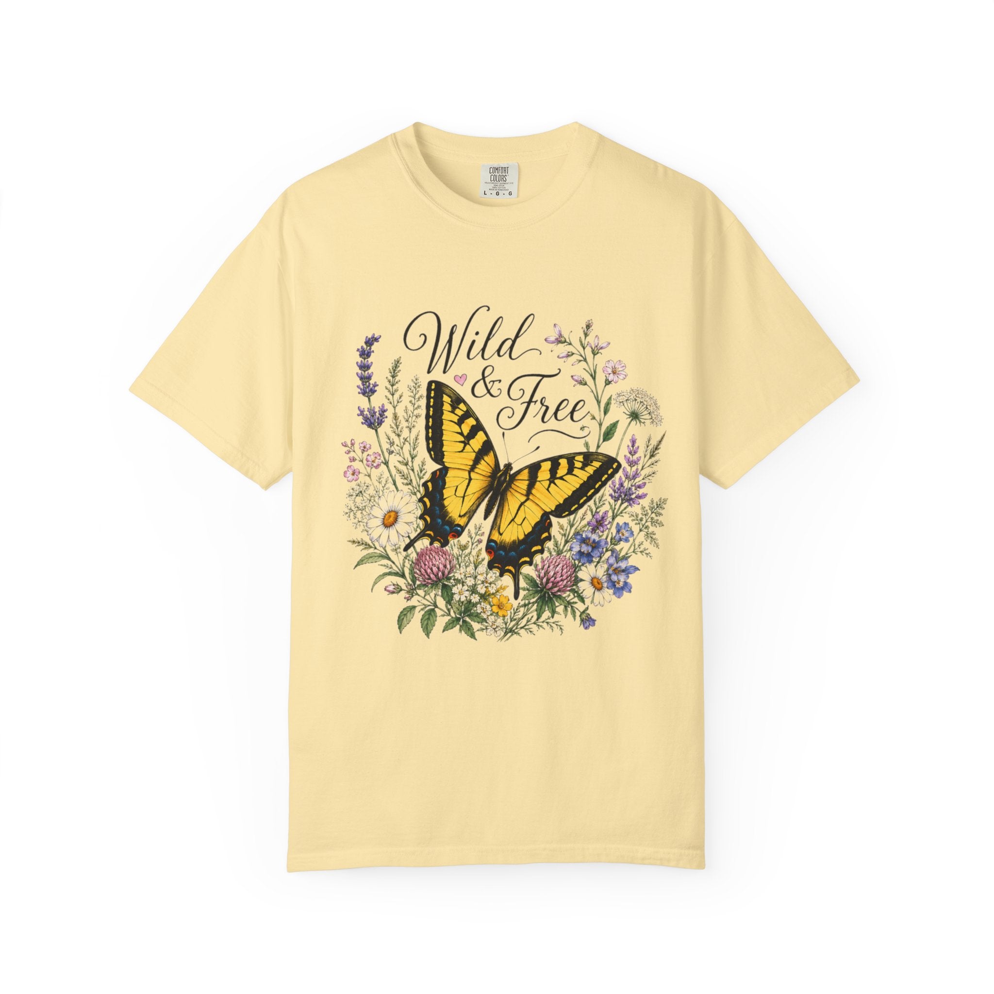 Wild & Free - Butterfly Wildflower Tee