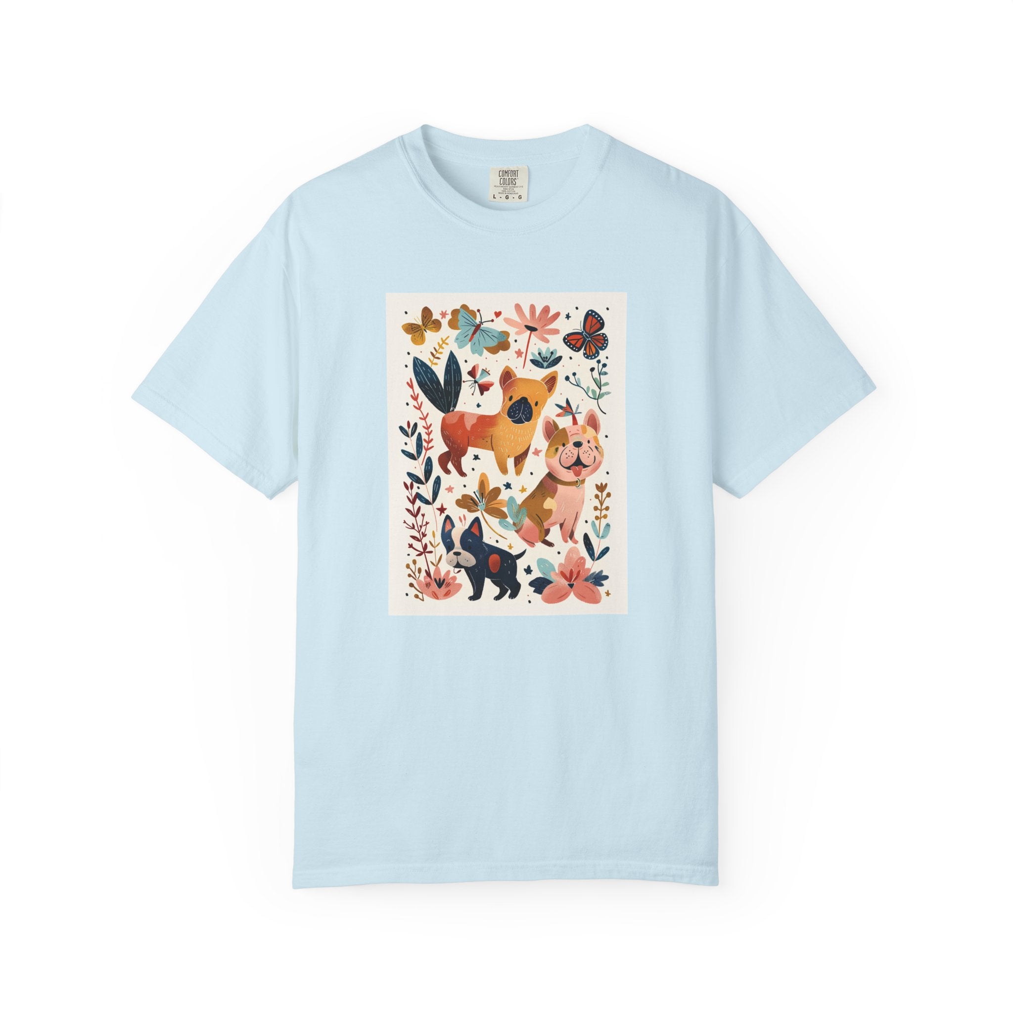 Folk Art Frenchies - French Bulldog Tee