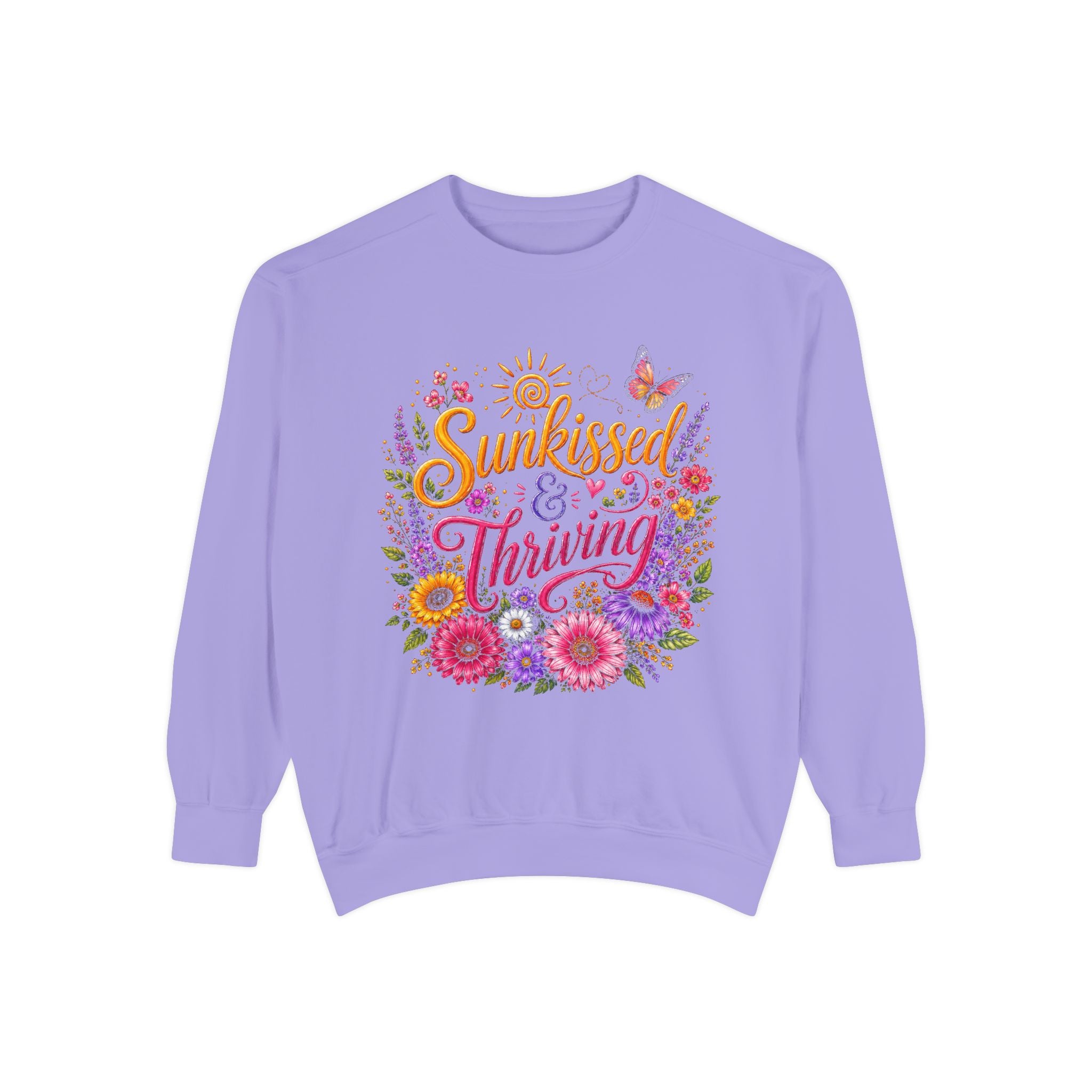 Sunkissed & Thriving Retro Floral Summer Sweatshirt