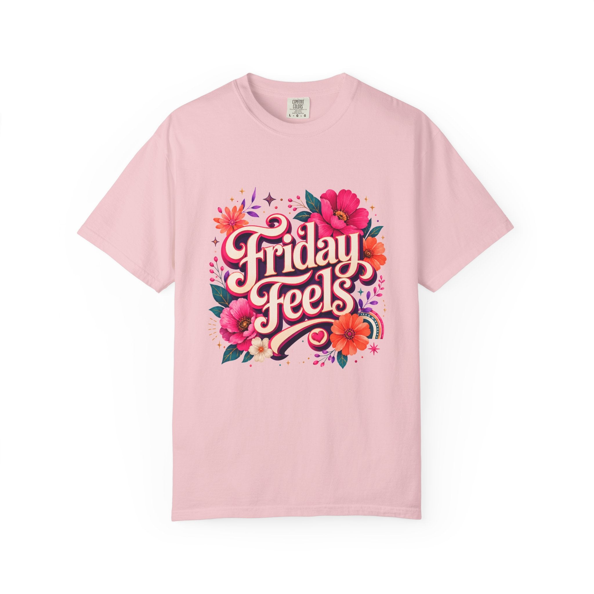 Friday Feels - Retro Floral Vibes Tee