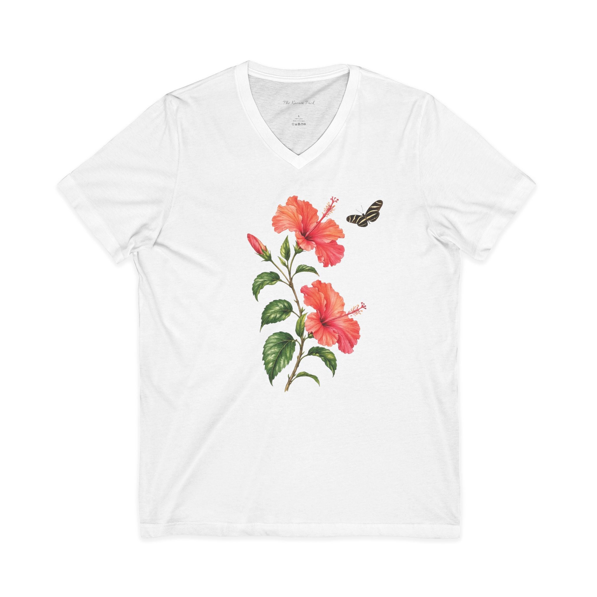 Hibiscus in Full Bloom (V-Neck) Tee