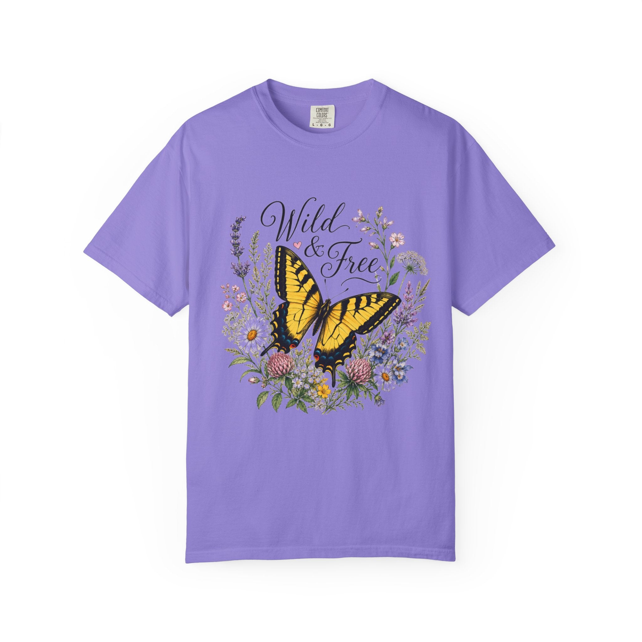 Wild & Free - Butterfly Wildflower Tee