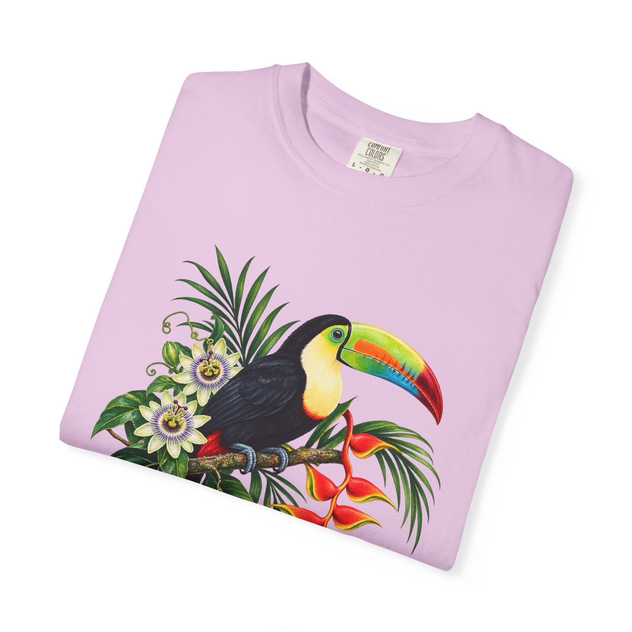 Toucan, Passionflower & Heliconia T-Shirt — Garment-Dyed Cotton