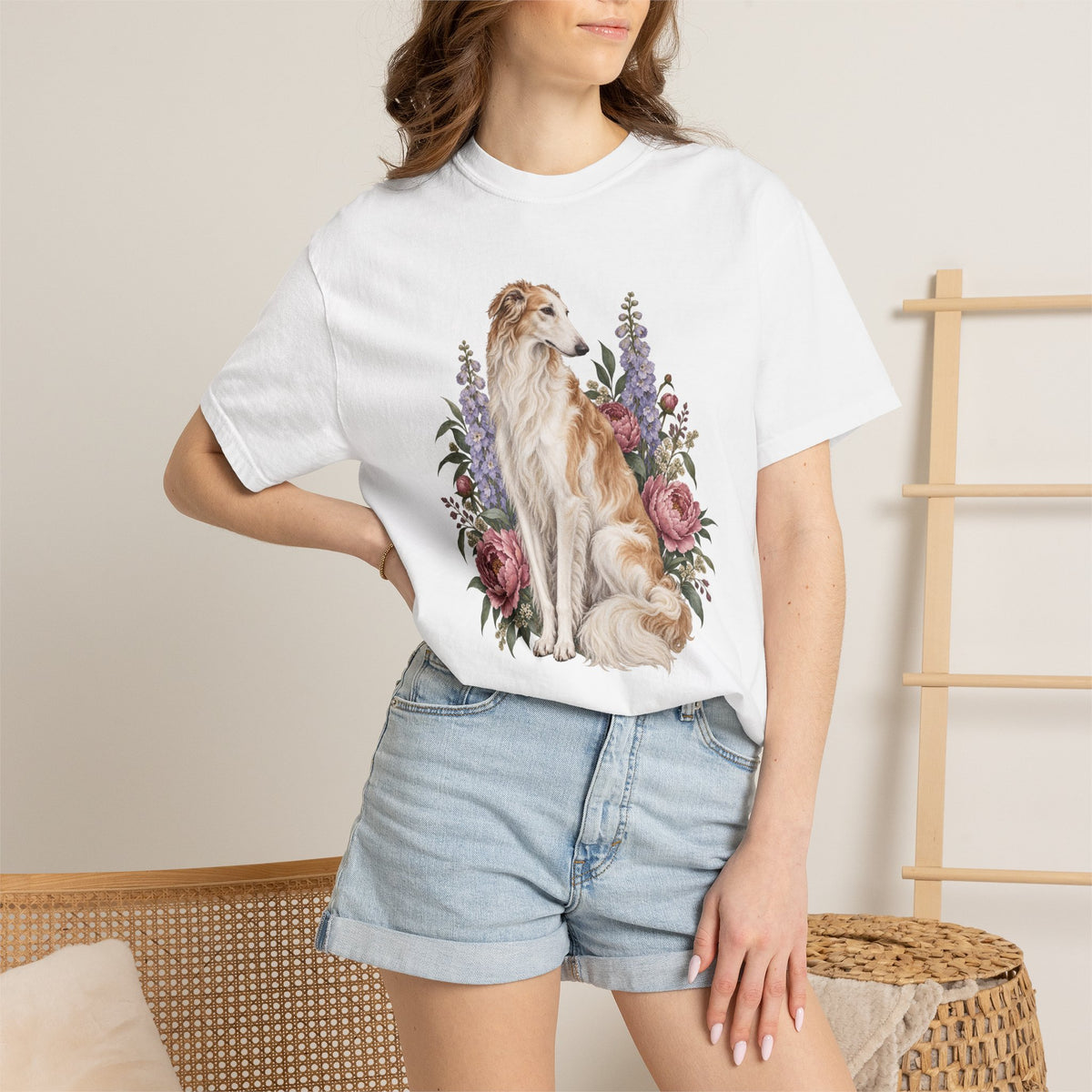 Borzoi T-Shirt — Poetry in Bloom