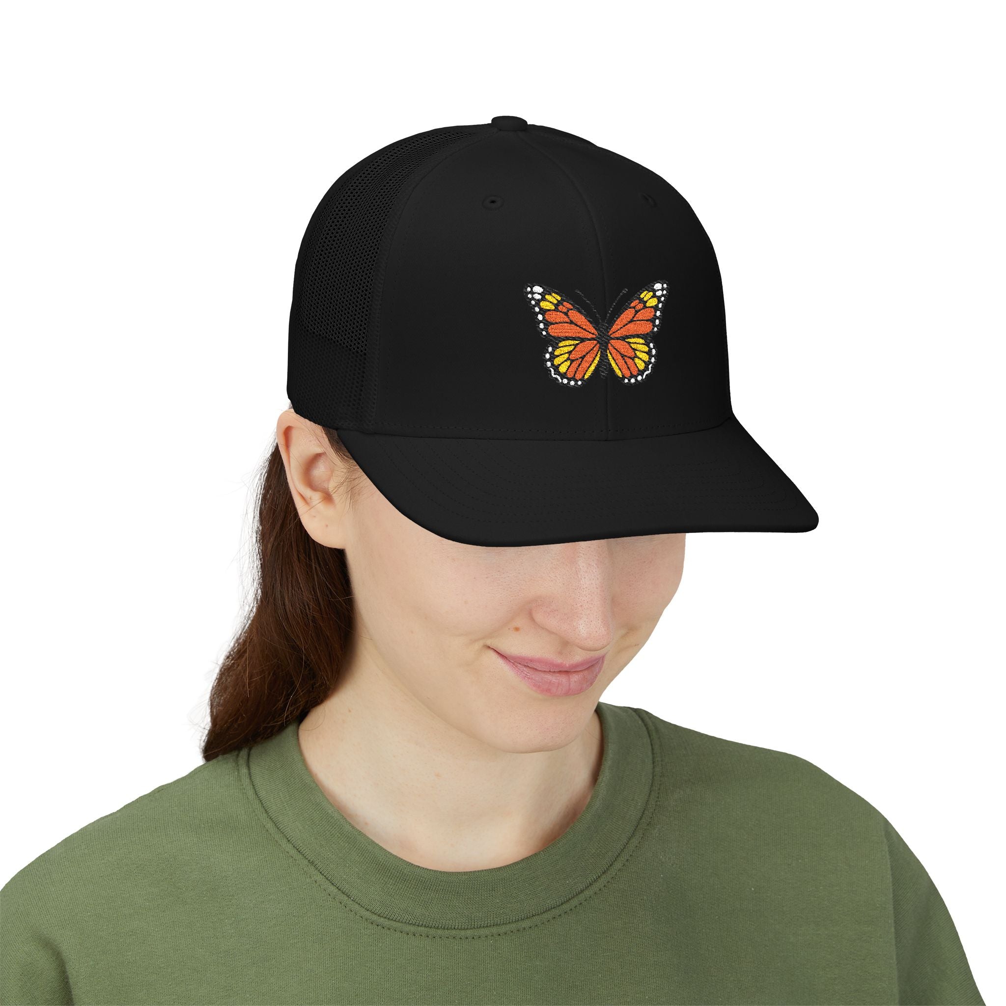 Monarch Meadow — Embroidered Trucker Hat