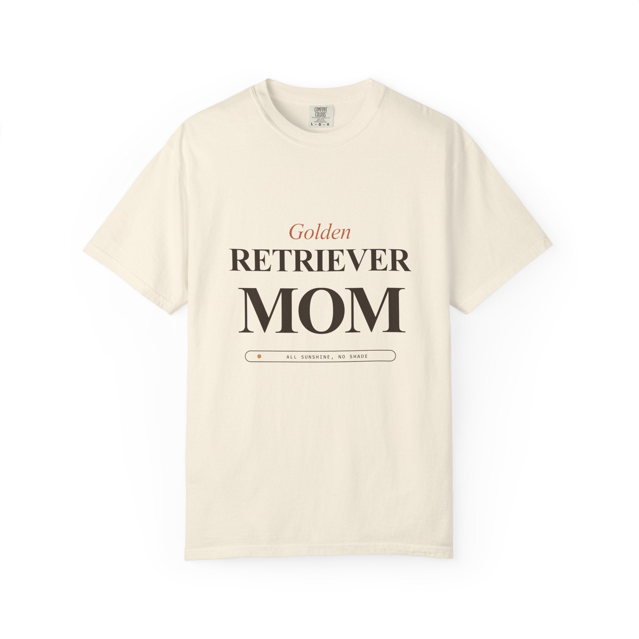 All Sunshine No Shade Golden Retriever tee lifestyle mockup