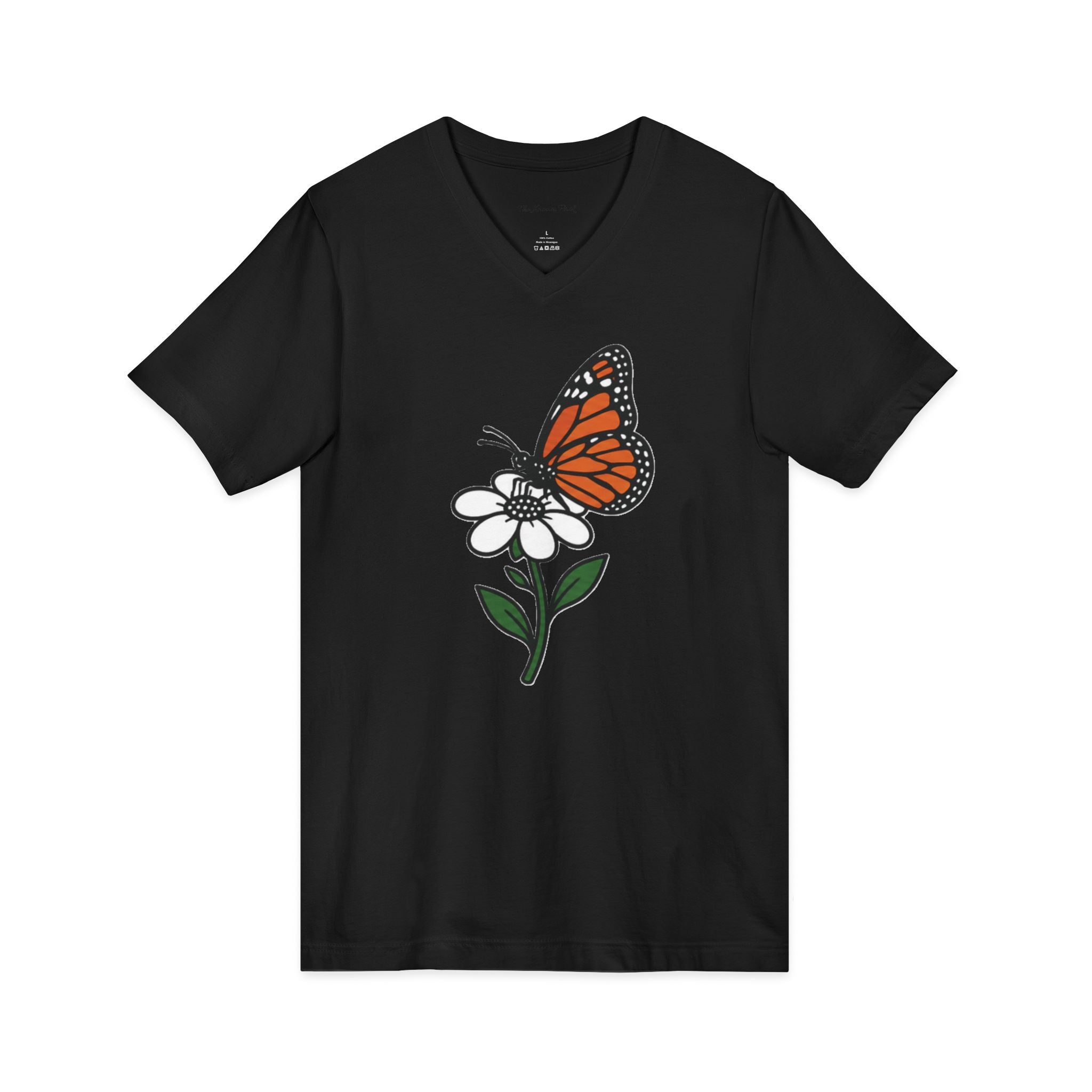 Bloom Butterfly — V-Neck Tee
