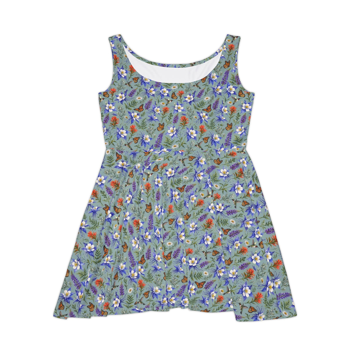 Alpine Meadow Watercolor Wildflower Dress