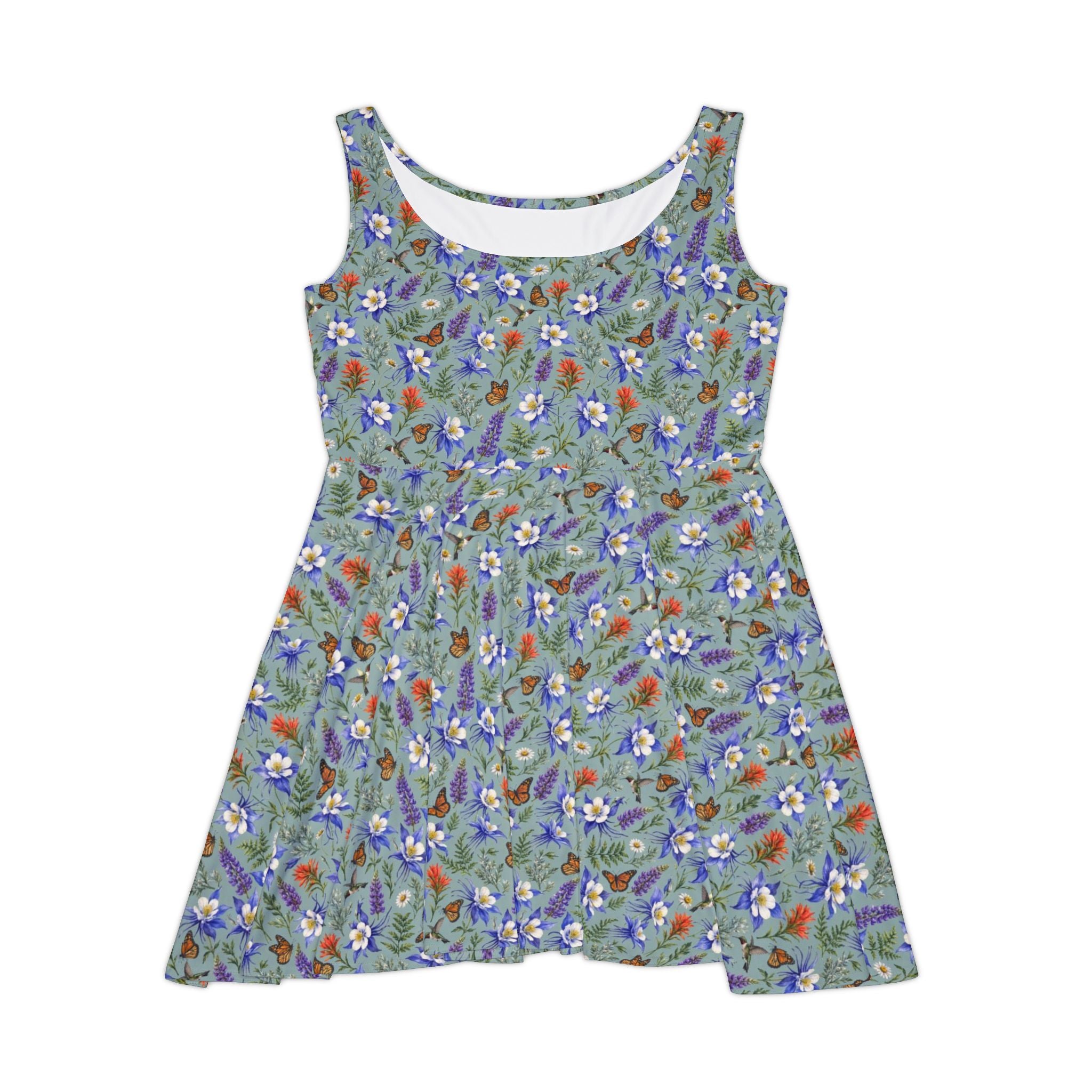 Alpine Meadow Watercolor Wildflower Dress
