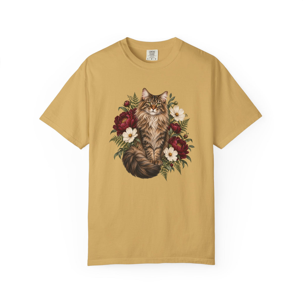 Maine Coon Cat T-Shirt — The Peony Guardian