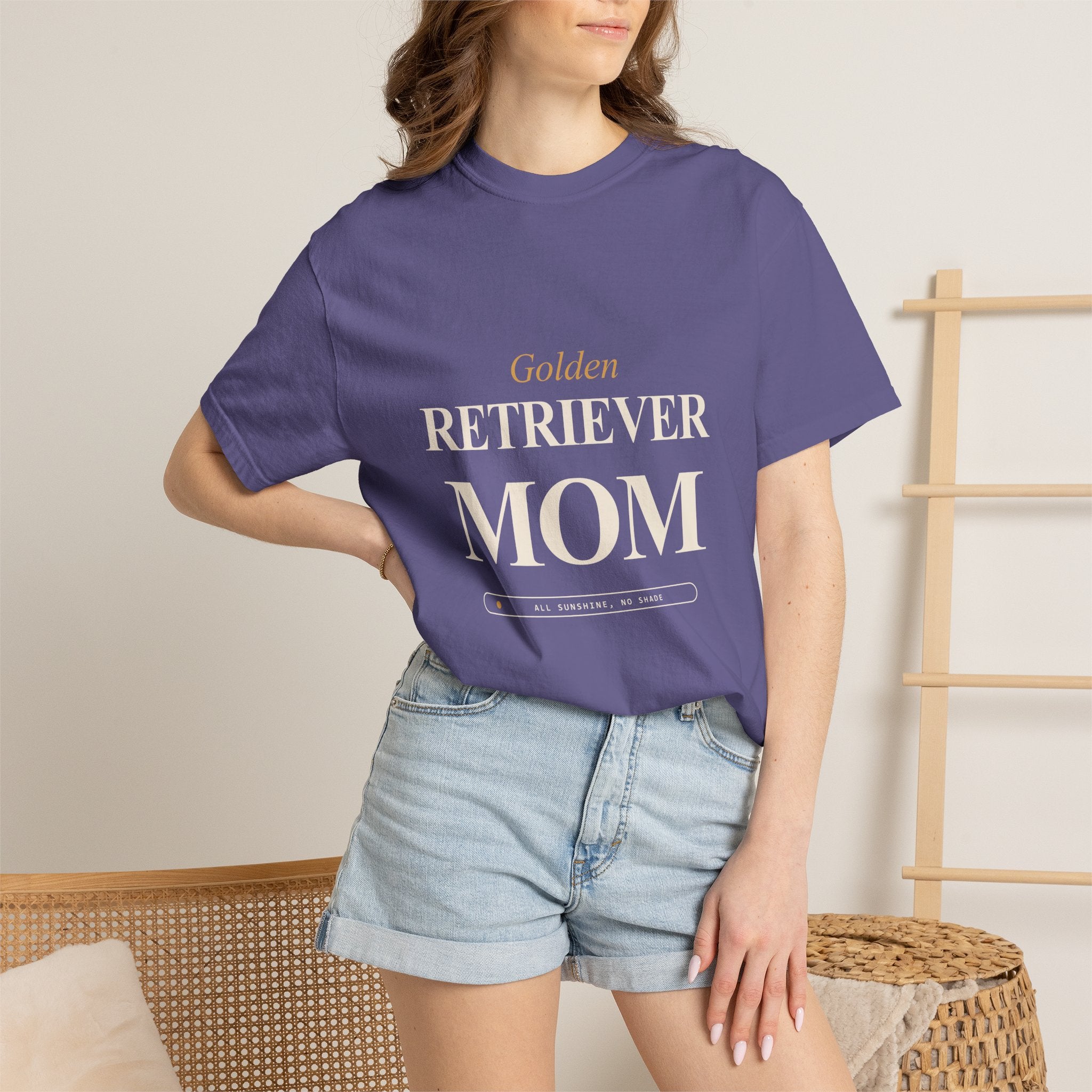 All Sunshine No Shade - Golden Retriever Mom (Dark Tee)