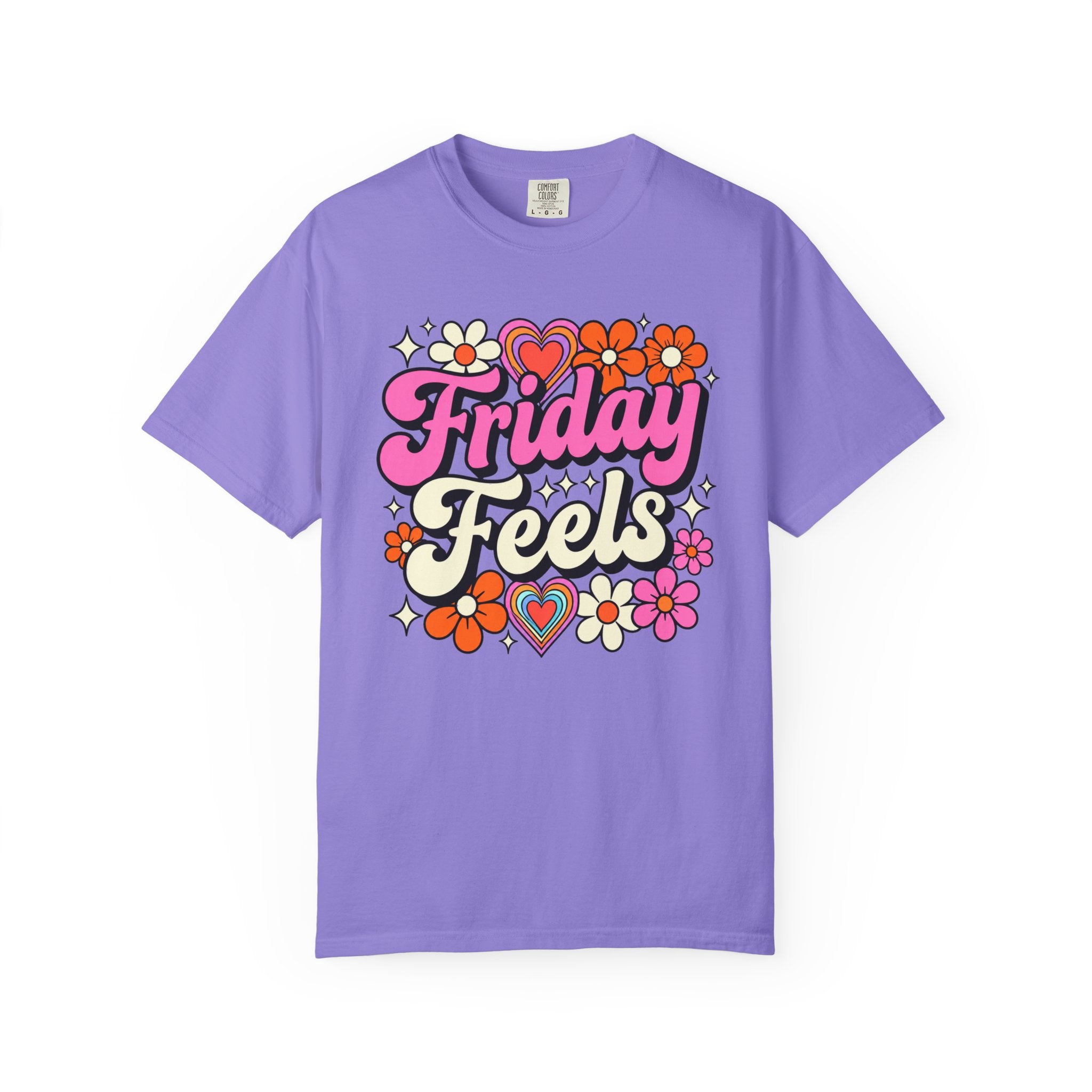 Friday Feels - Retro Groovy Floral Tee