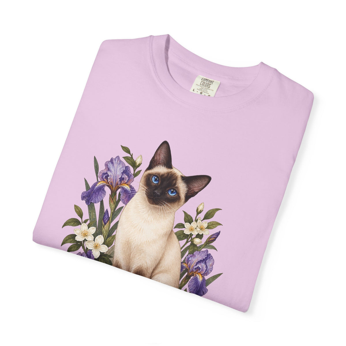 Siamese Cat T-Shirt — Irises & Intrigue