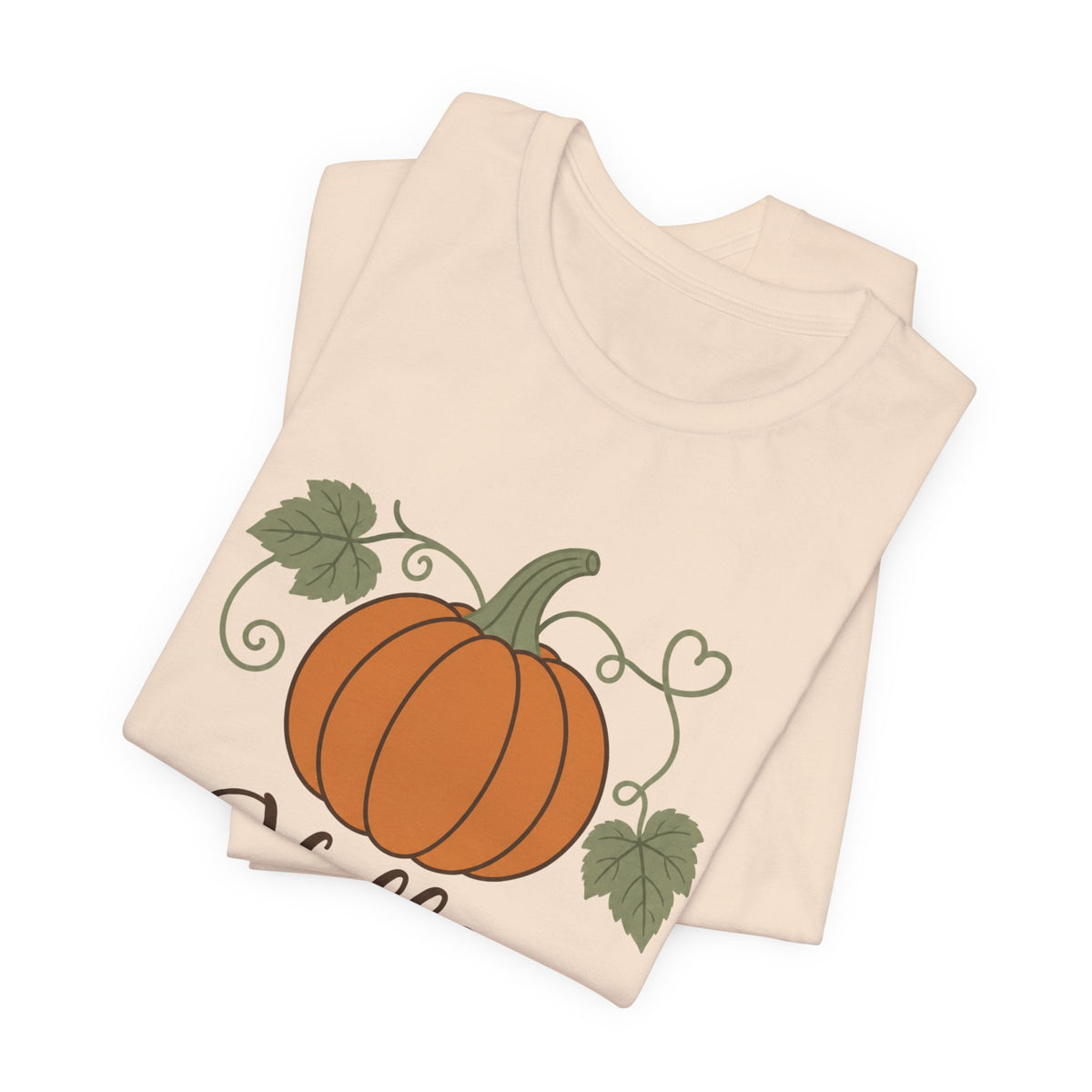 Hello Pumpkin Fall T-Shirt — Garment-Dyed Cotton