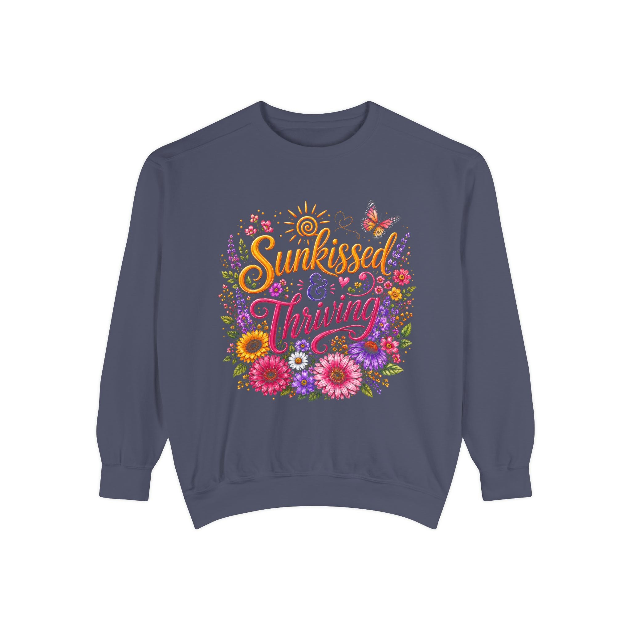 Sunkissed & Thriving Retro Floral Summer Sweatshirt