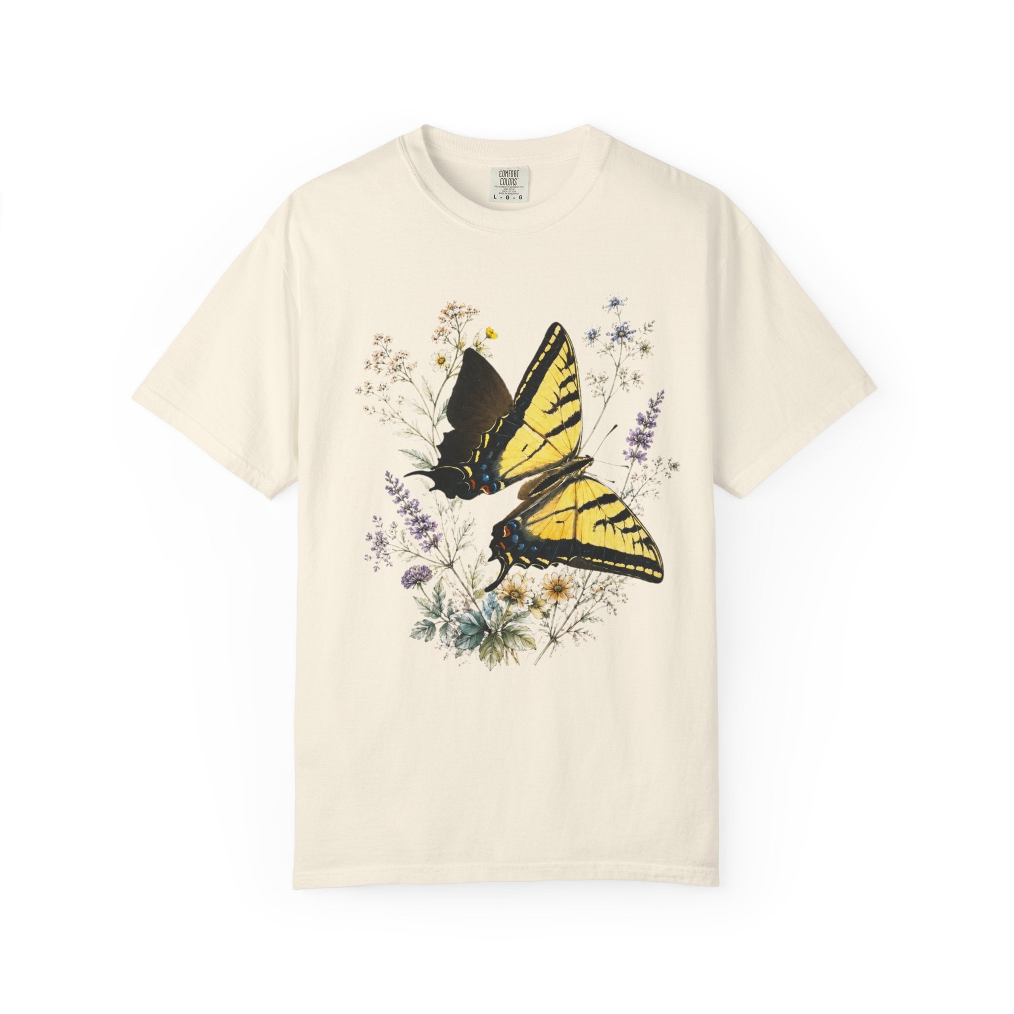 Swallowtail Butterfly botanical shirt lifestyle mockup