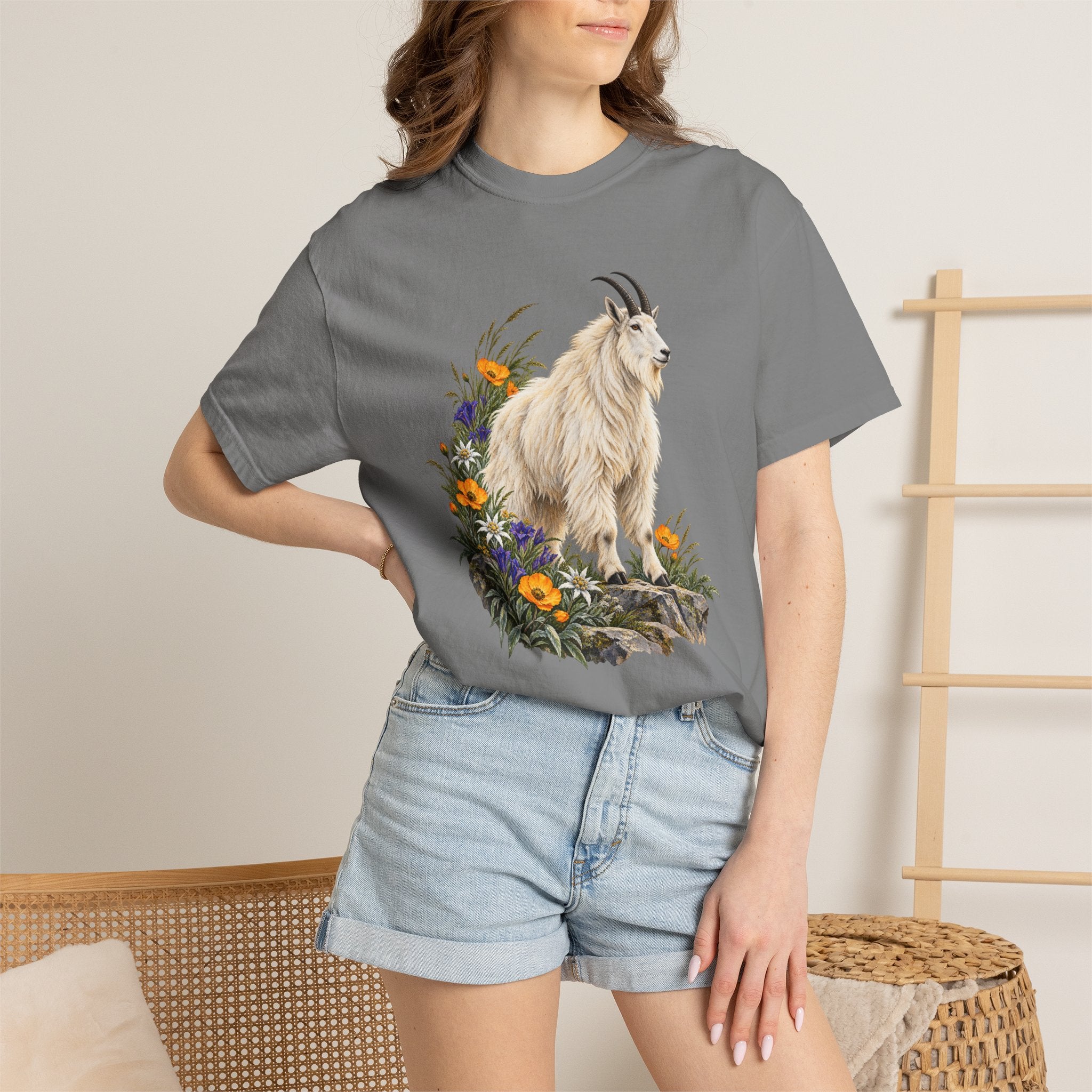 Mountain Goat Alpine T-Shirt — Garment-Dyed Cotton