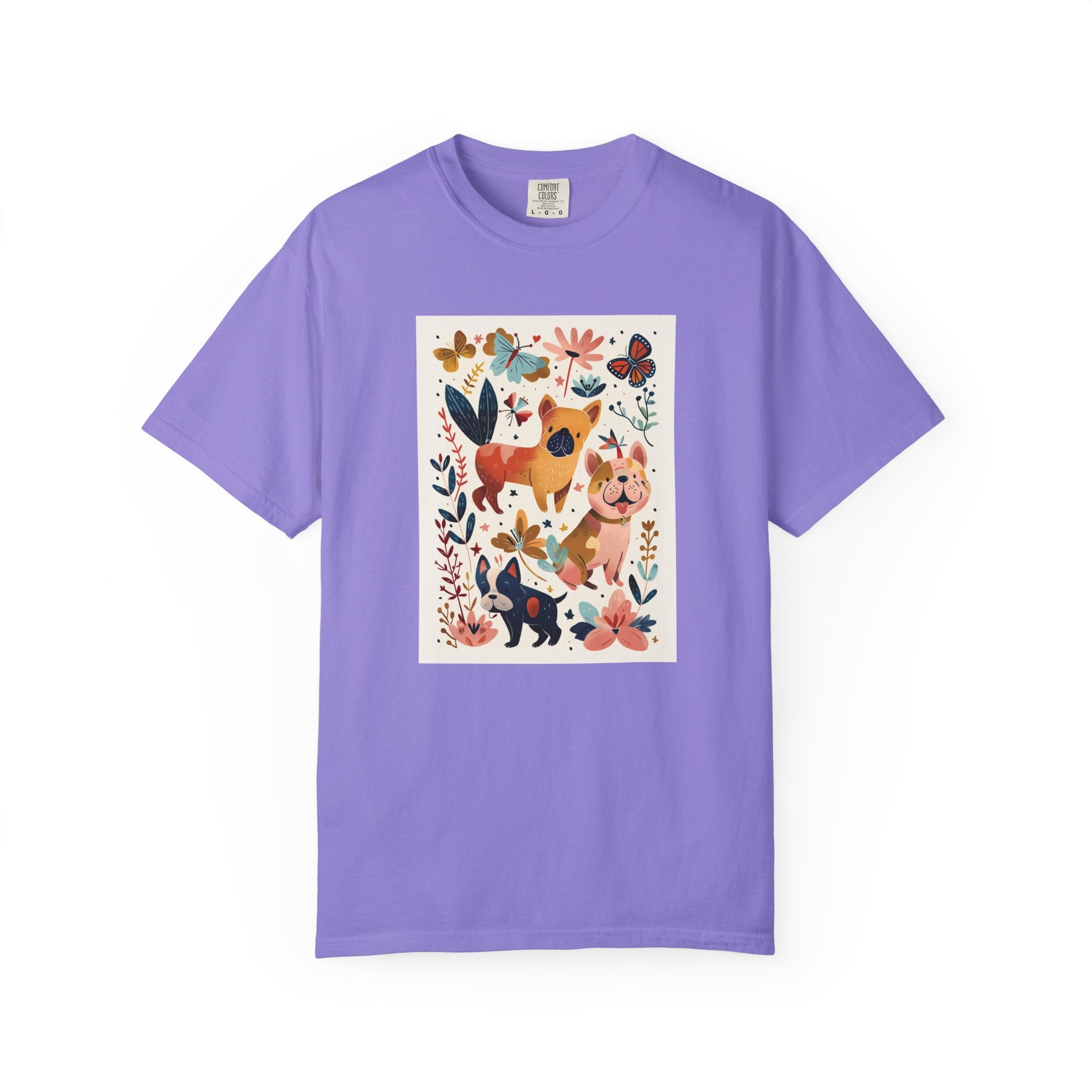 Folk Art Frenchies - French Bulldog Tee