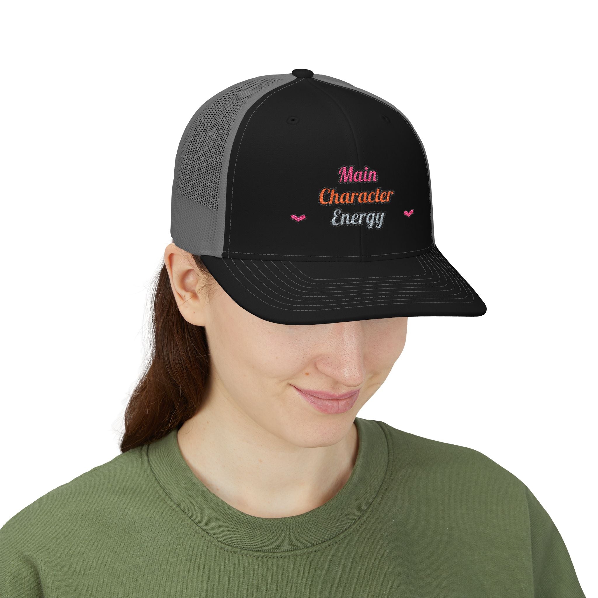 Main Character Energy — Embroidered Trucker Hat