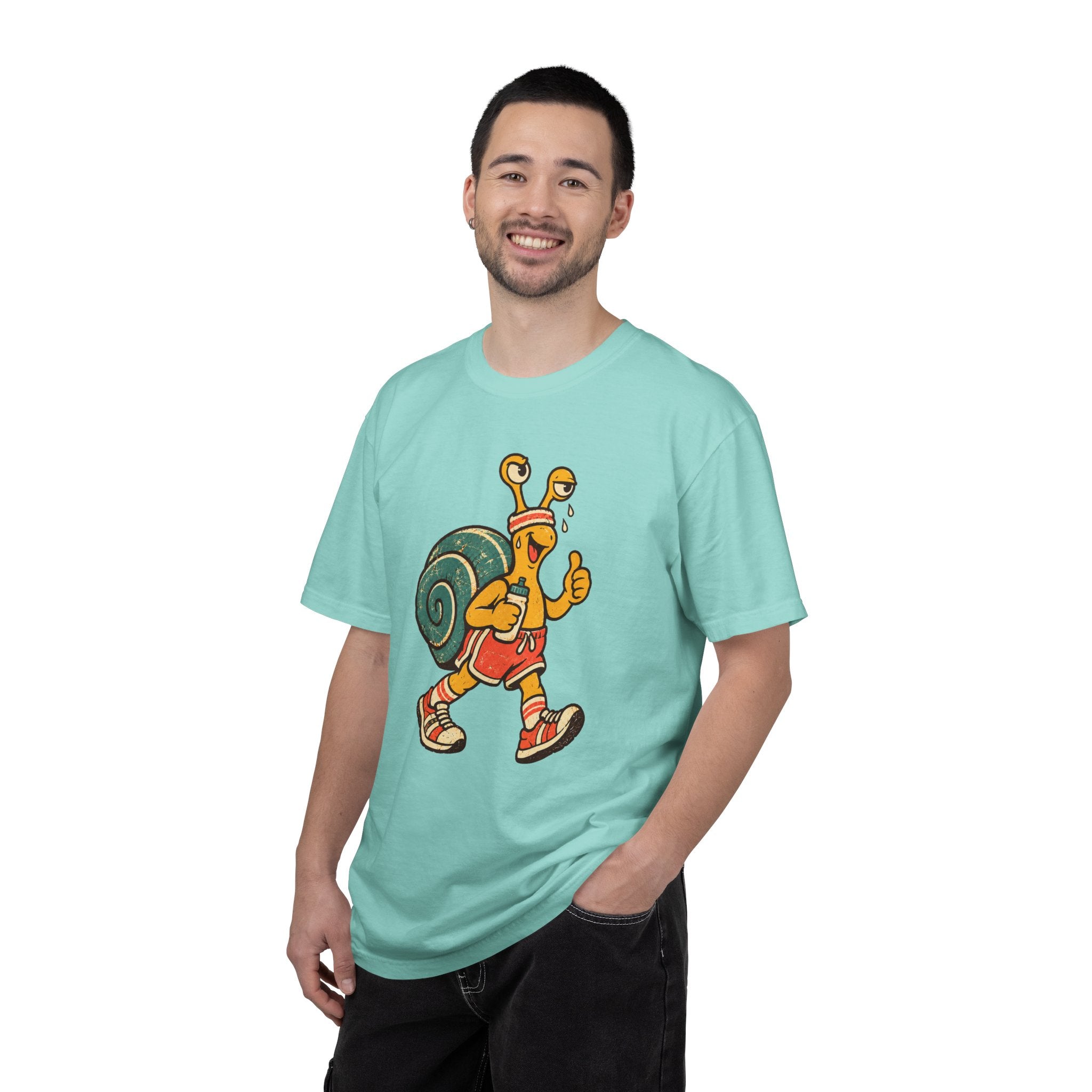 Jogging Snail T-Shirt — Garment-Dyed Cotton