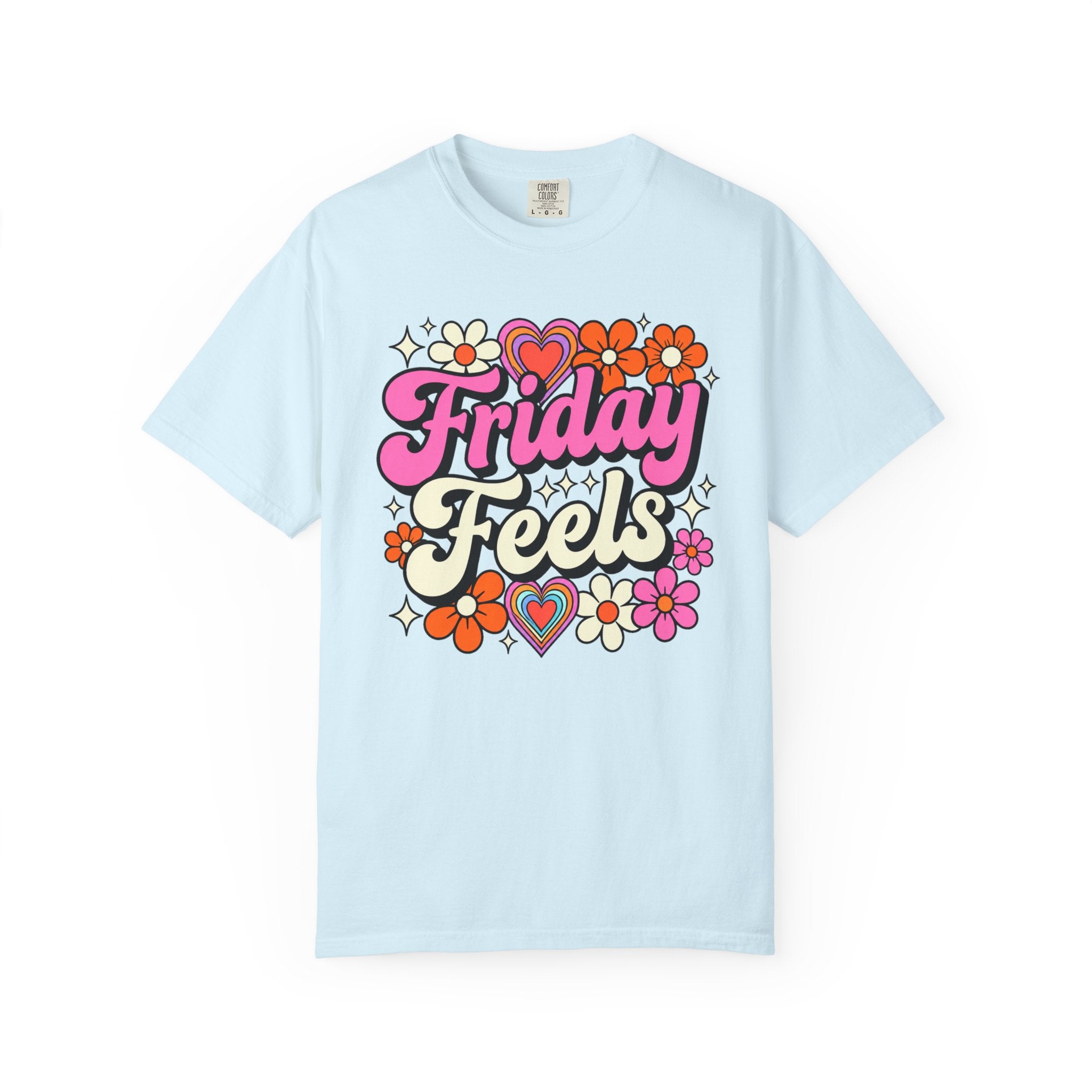 Friday Feels - Retro Groovy Floral Tee