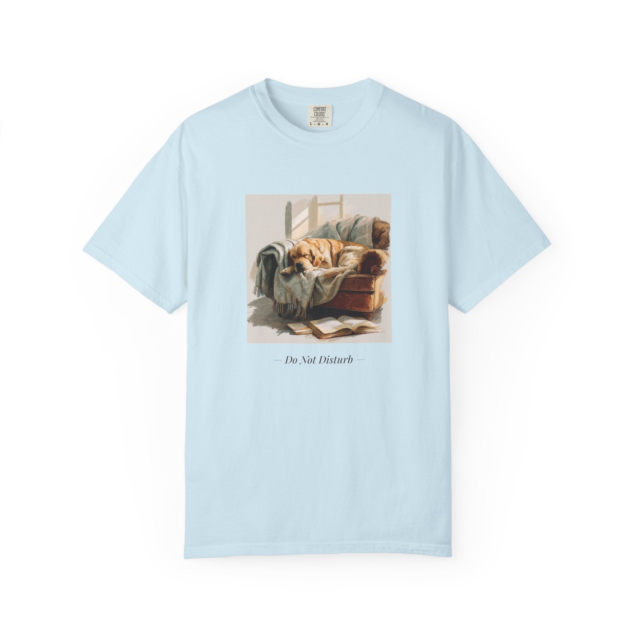 Do Not Disturb napping dog tee folded view
