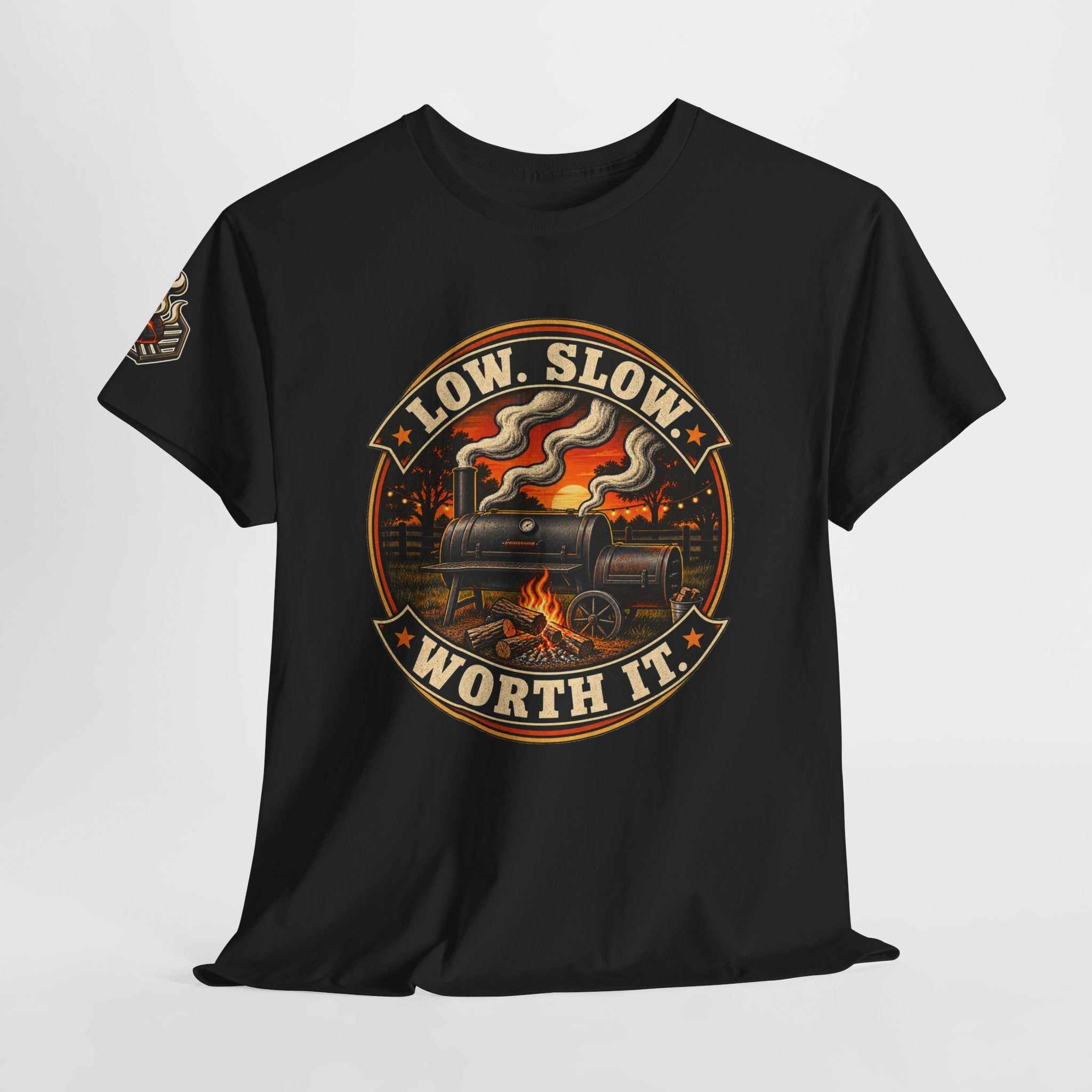 Low. Slow. Work It. BBQ Smoker T-Shirt