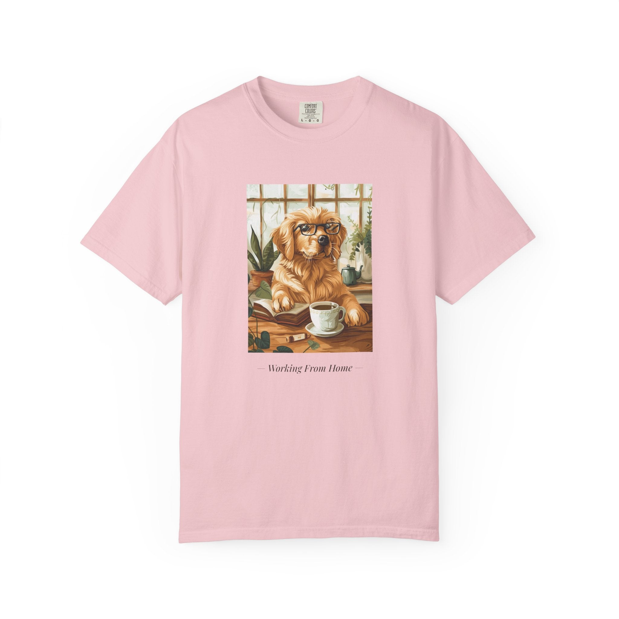Working From Home - Golden Retriever Tee