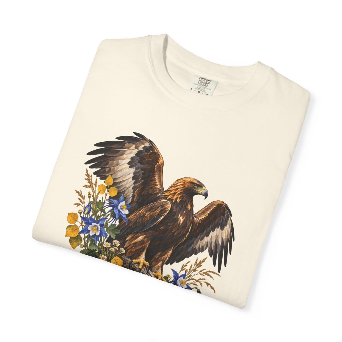 Golden Eagle & Columbine T-Shirt — Garment-Dyed Cotton