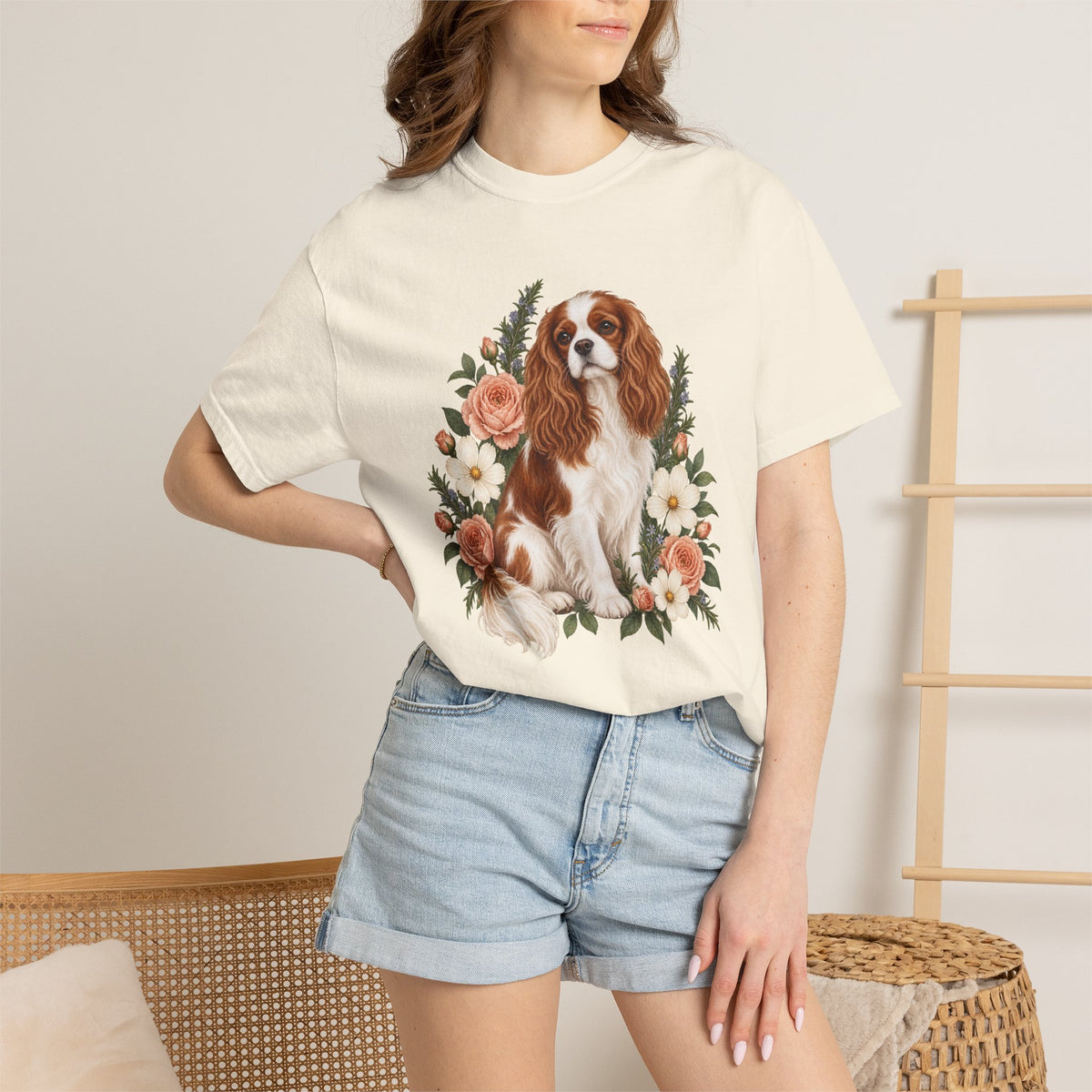 Cavalier King Charles Spaniel T-Shirt — Royal in Bloom