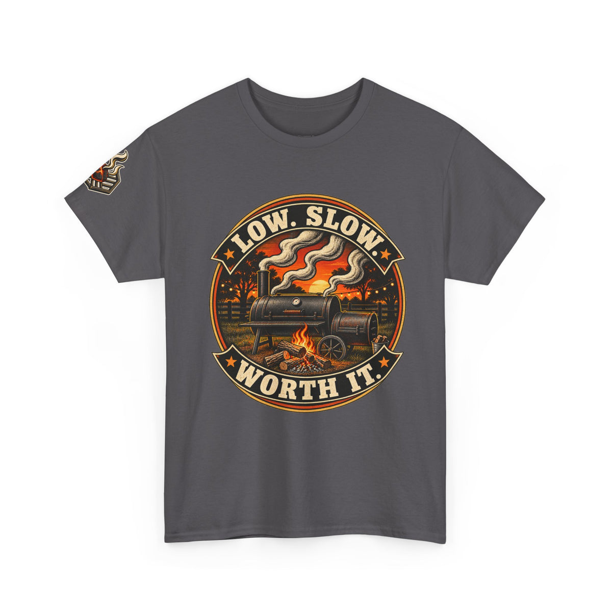 Low. Slow. Work It. BBQ Smoker T-Shirt