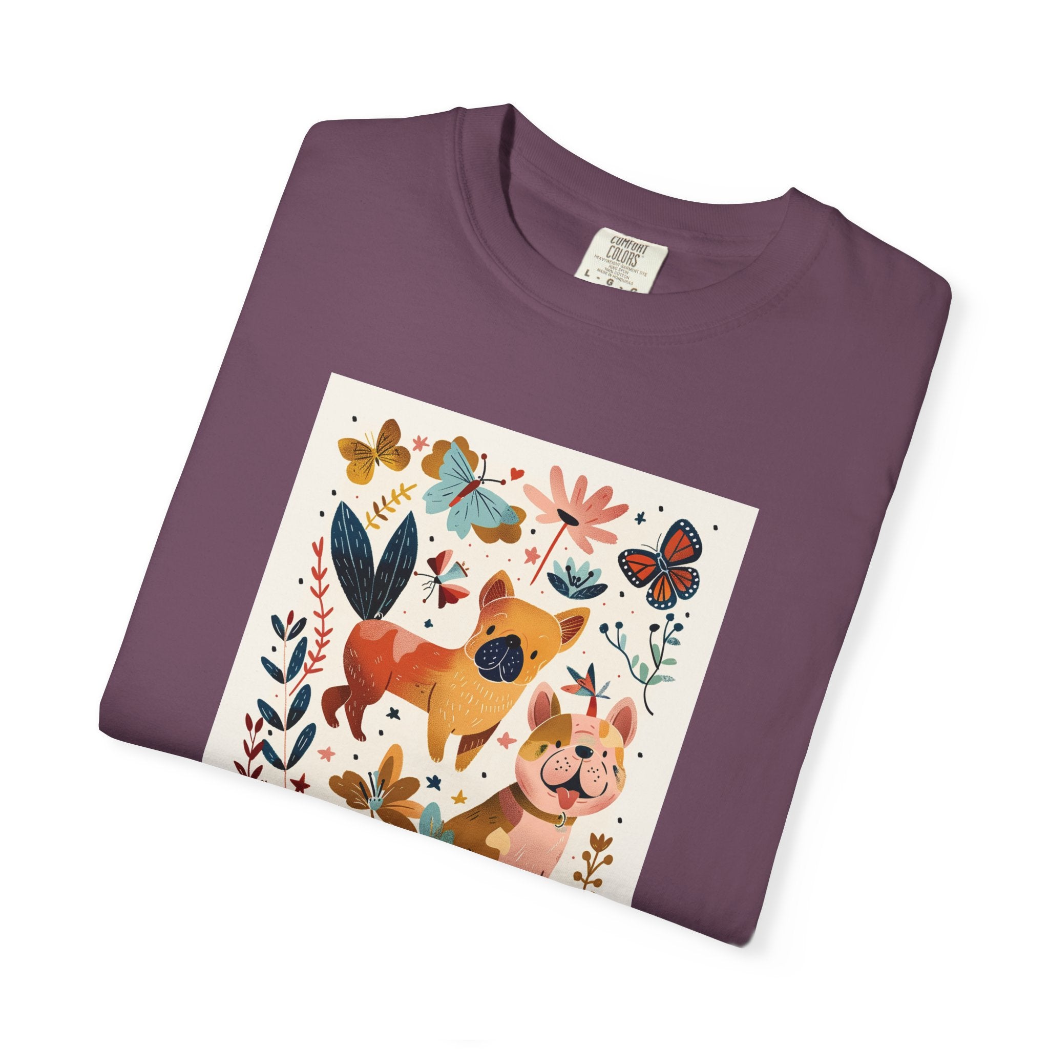 Folk Art Frenchies - French Bulldog Tee