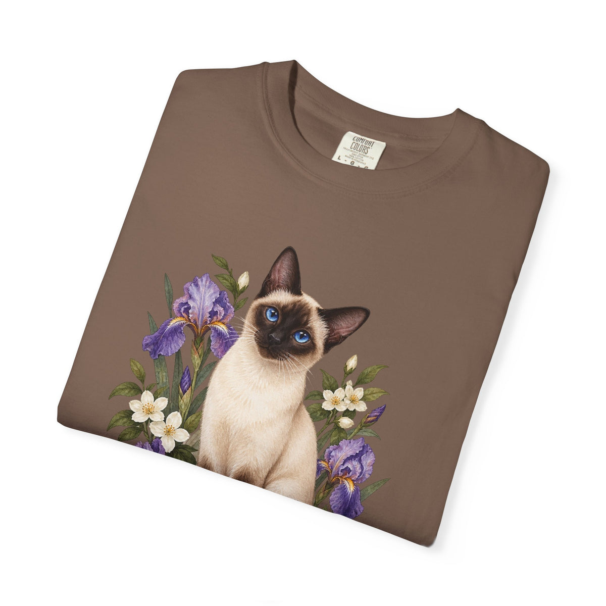 Siamese Cat T-Shirt — Irises & Intrigue