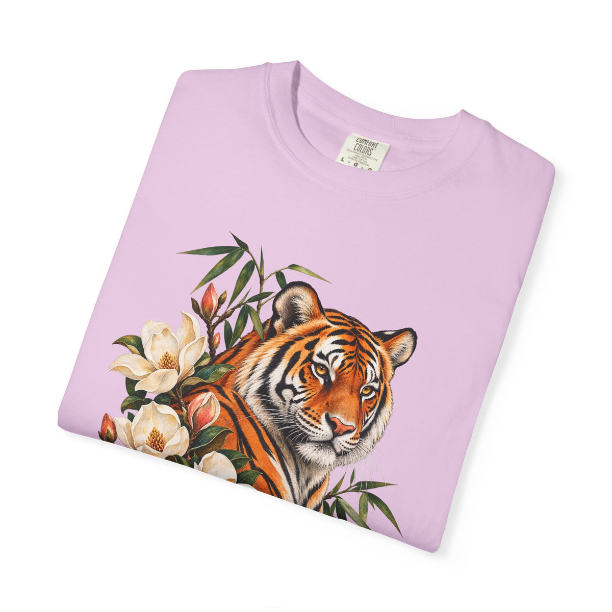 Tiger, Magnolia & Bamboo T-Shirt — Garment-Dyed Cotton