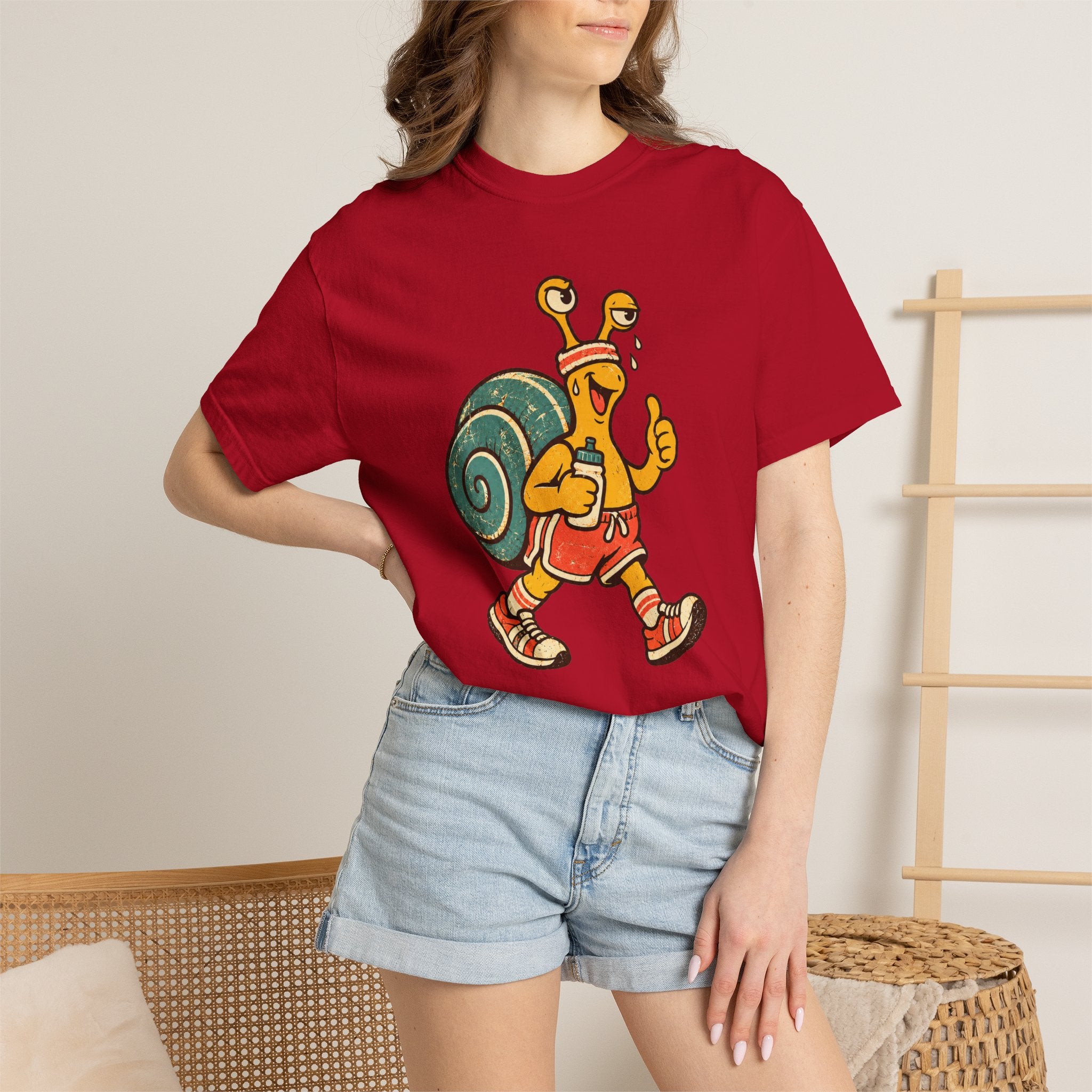 Jogging Snail T-Shirt — Garment-Dyed Cotton