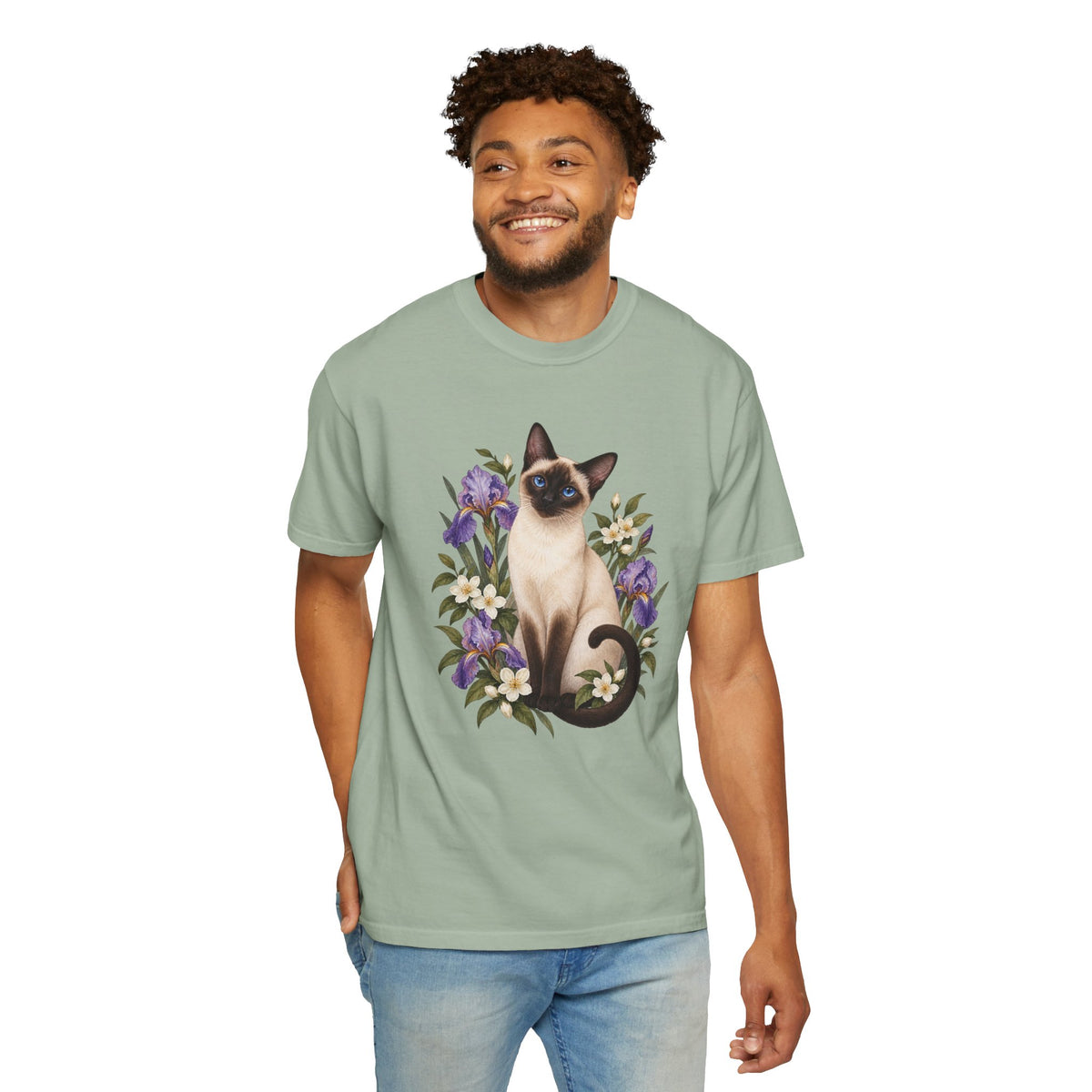 Siamese Cat T-Shirt — Irises & Intrigue
